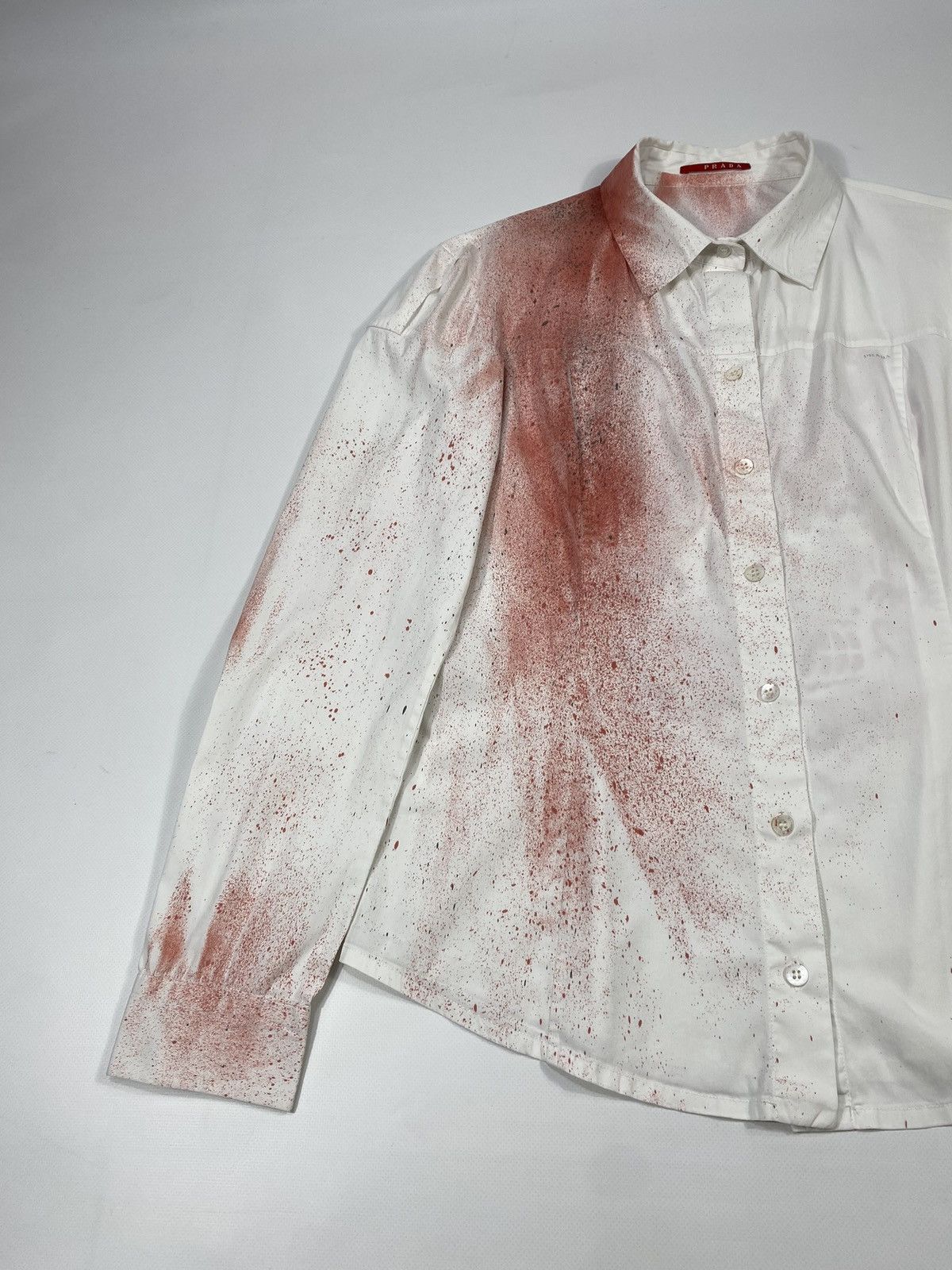 Prada 2007 Prada Custom Blood Stain Mexican Skull AvantGarde Shirt Size M / US 6-8 / IT 42-44 - 6 Thumbnail