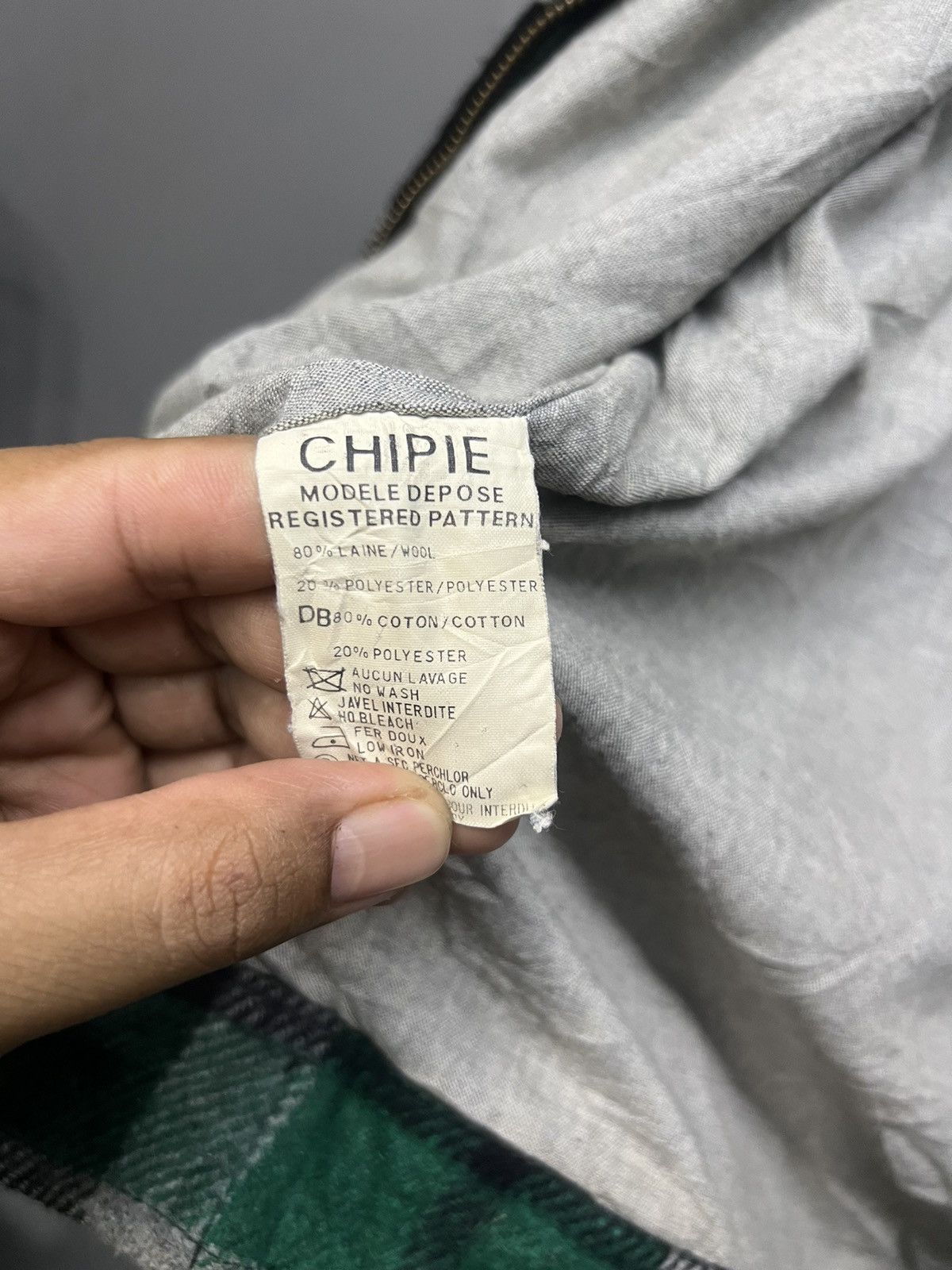 Vintage Vintage Chipie Work US Patent Wool Tartan Jacket Size US M / EU 48-50 / 2 - 9 Thumbnail