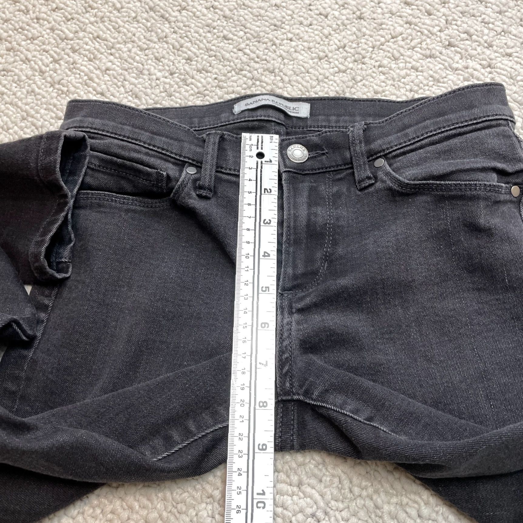 Banana Republic Banana Republic Jeans Womens 26 Black Skinny 29x29 Denim 5-Pocket Solid Size 29" - 4 Thumbnail