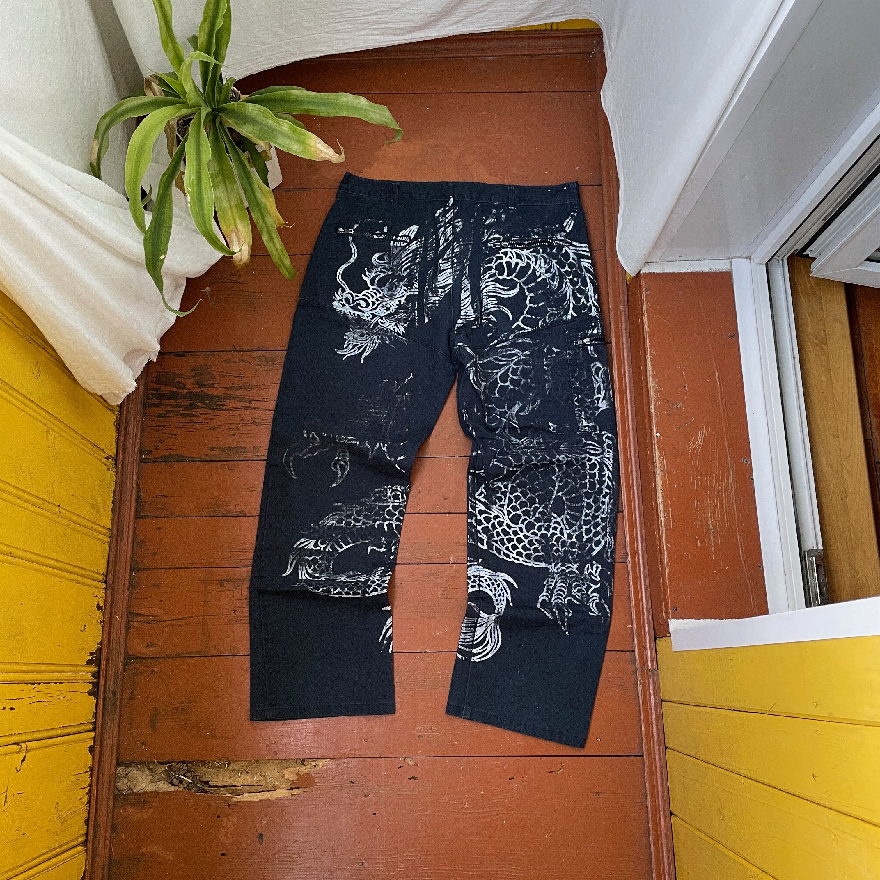 Dickies Custom Dickies pants dragon faded distressed trashed opium Size US 36 / EU 52 - 1 Thumbnail