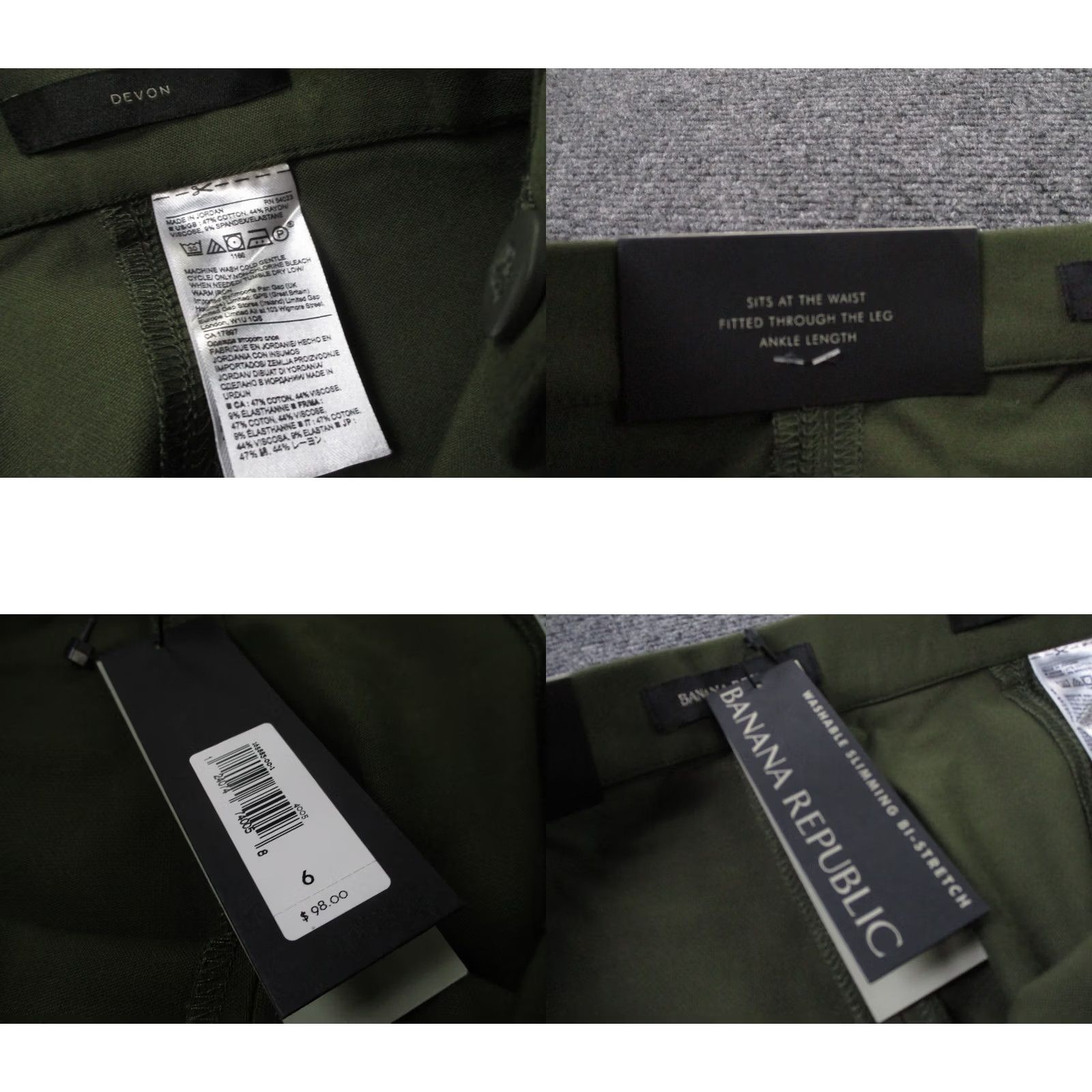 Banana Republic VINTAGE Banana Republic Pants Womens 6 Green Women Devon Chino Golf Preppy Business Classic NEW Size 30" / US 8 / IT 44 - 8 Thumbnail