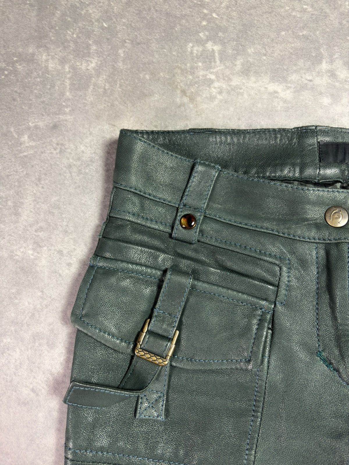 Just Cavalli 00s Leather Just Cavalli Cargo Flared Pants 27 28 Archive Size US 27 - 7 Thumbnail