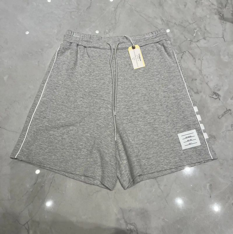 Thom Browne Thom Browne Men's Gray Cotton Stripe Shorts 0089 Size US 34 / EU 50 - 1 Thumbnail