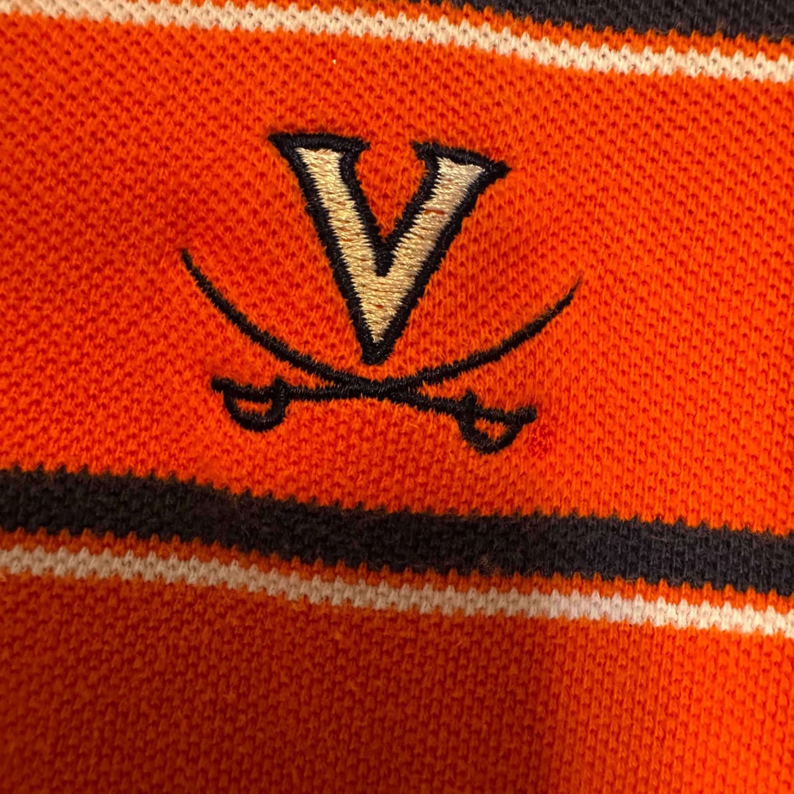 Ashworth Ashworth UVA Cavaliers Striped Polo Shirt Large Golf Size US L / EU 52-54 / 3 - 3 Thumbnail