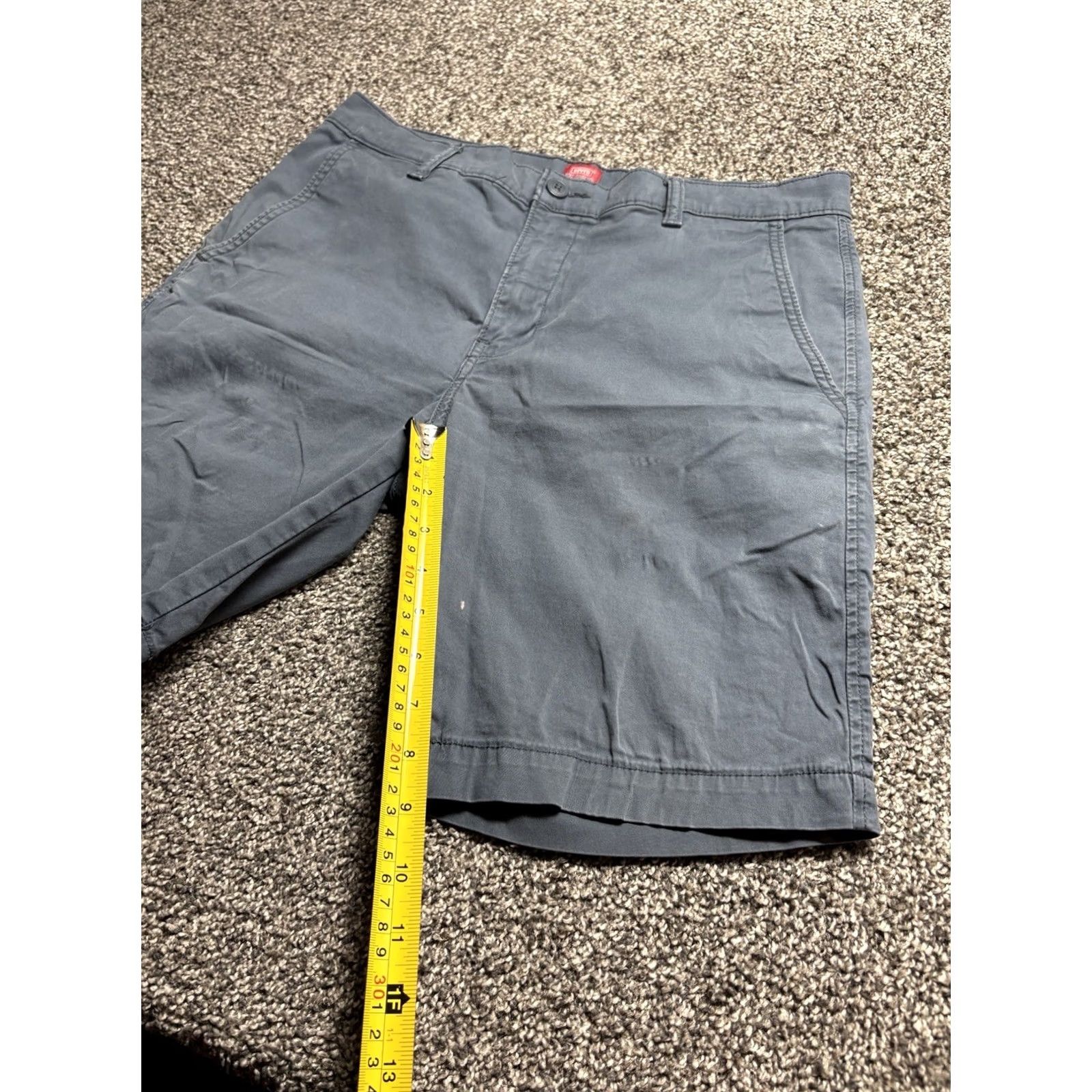 Levi's Levi’s XX Chino EZ Shorts Mens 32 Blue Chino Flat Front Pockets Regular Front Slash Pocket Size US 31 - 3 Thumbnail