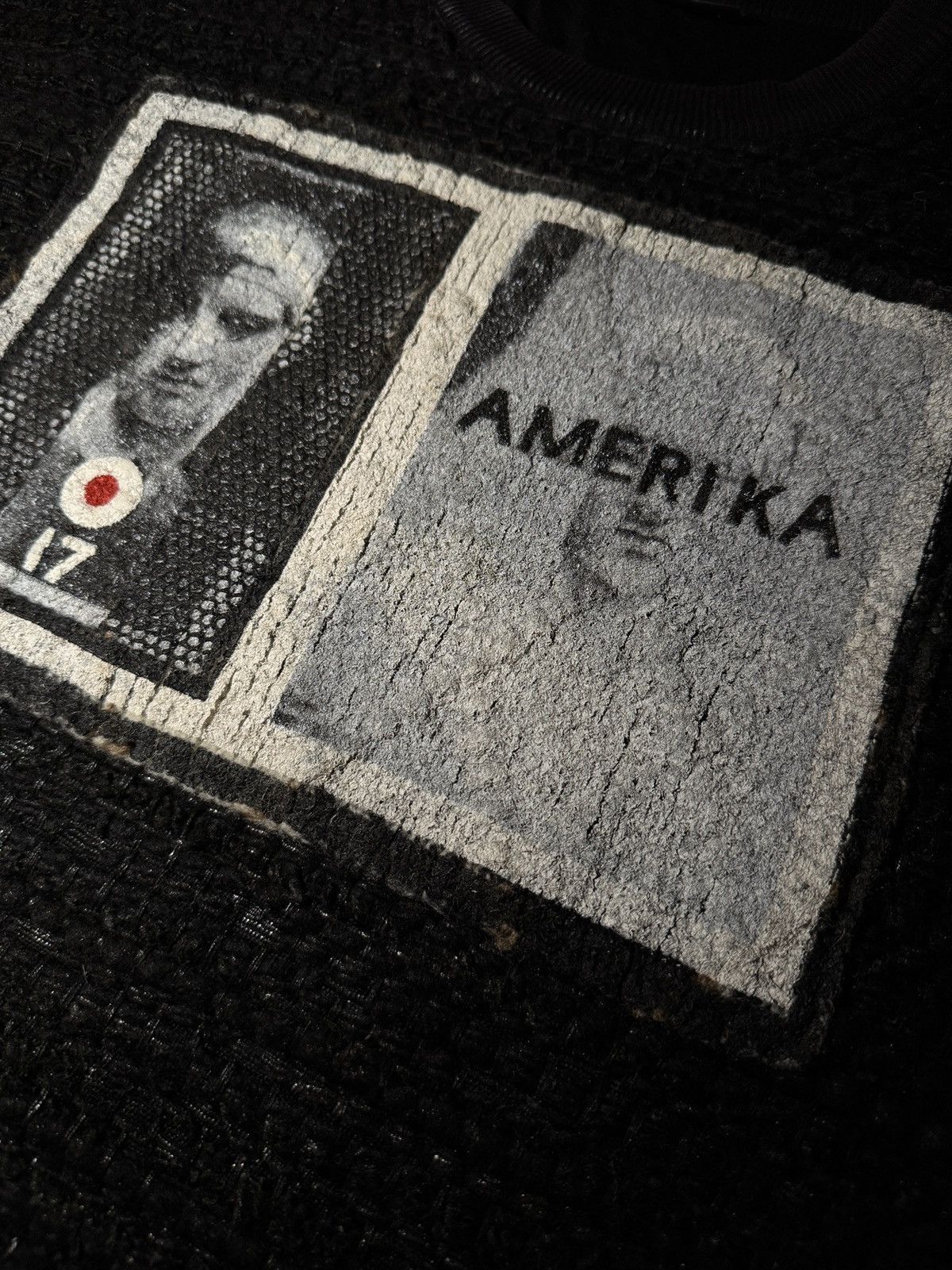 Riccardo Tisci Givenchy FW13 Runway – “Amerika” Waxed Wool Blend T-Shirt Size US L / EU 52-54 / 3 - 8 Thumbnail