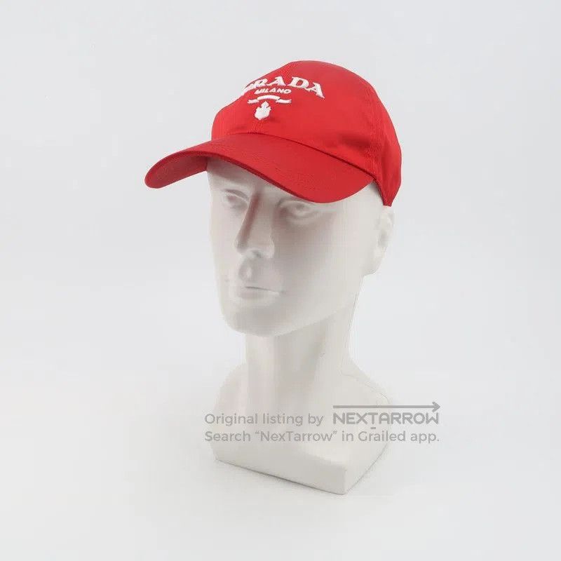 Prada Prada Red Logo Baseball Cap. Size ONE SIZE - 2 Thumbnail