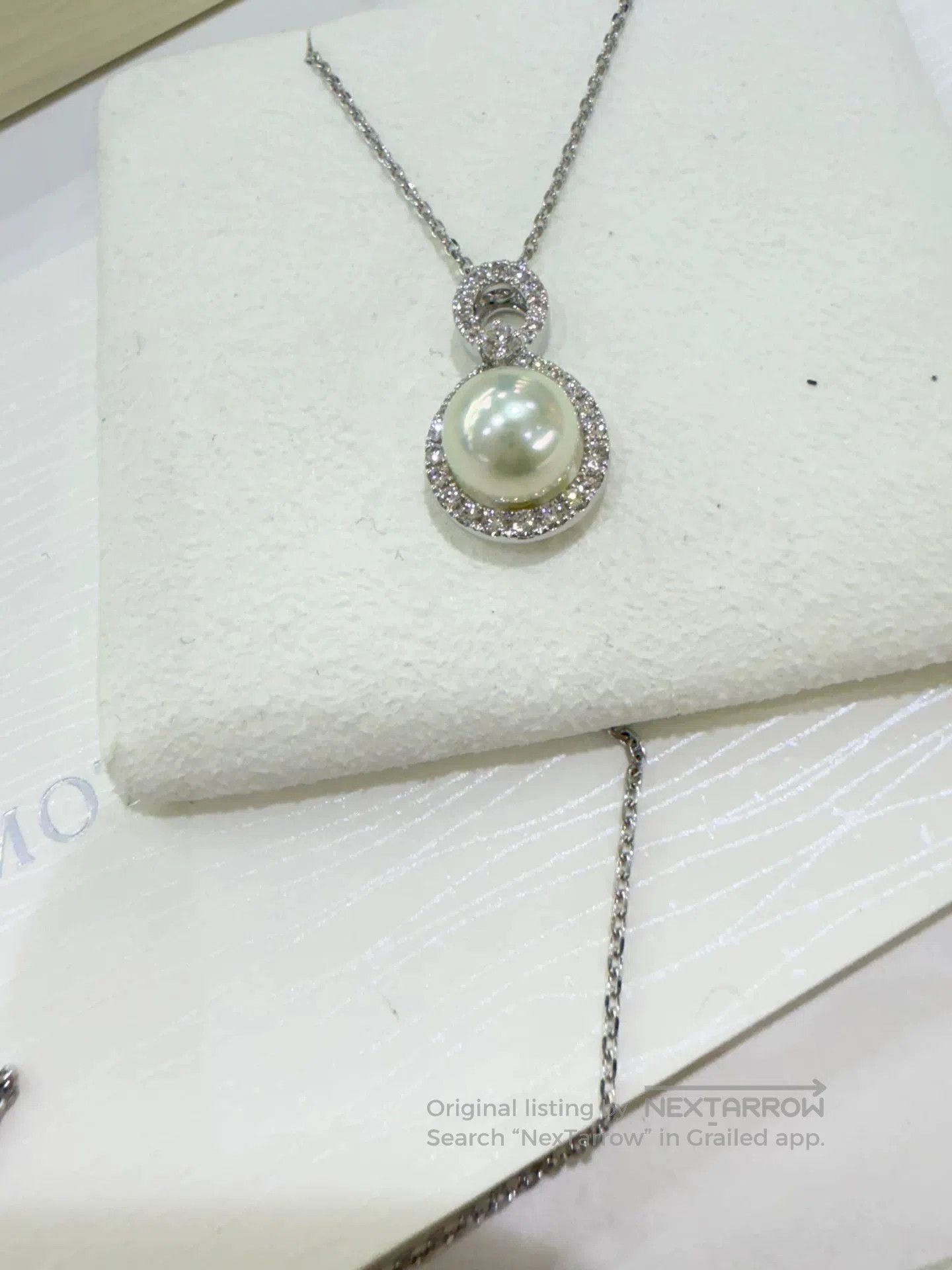Mikimoto MIKIMOTO Akoya Pearl Diamond Necklace 18K White Gold. Size ONE SIZE - 4 Thumbnail