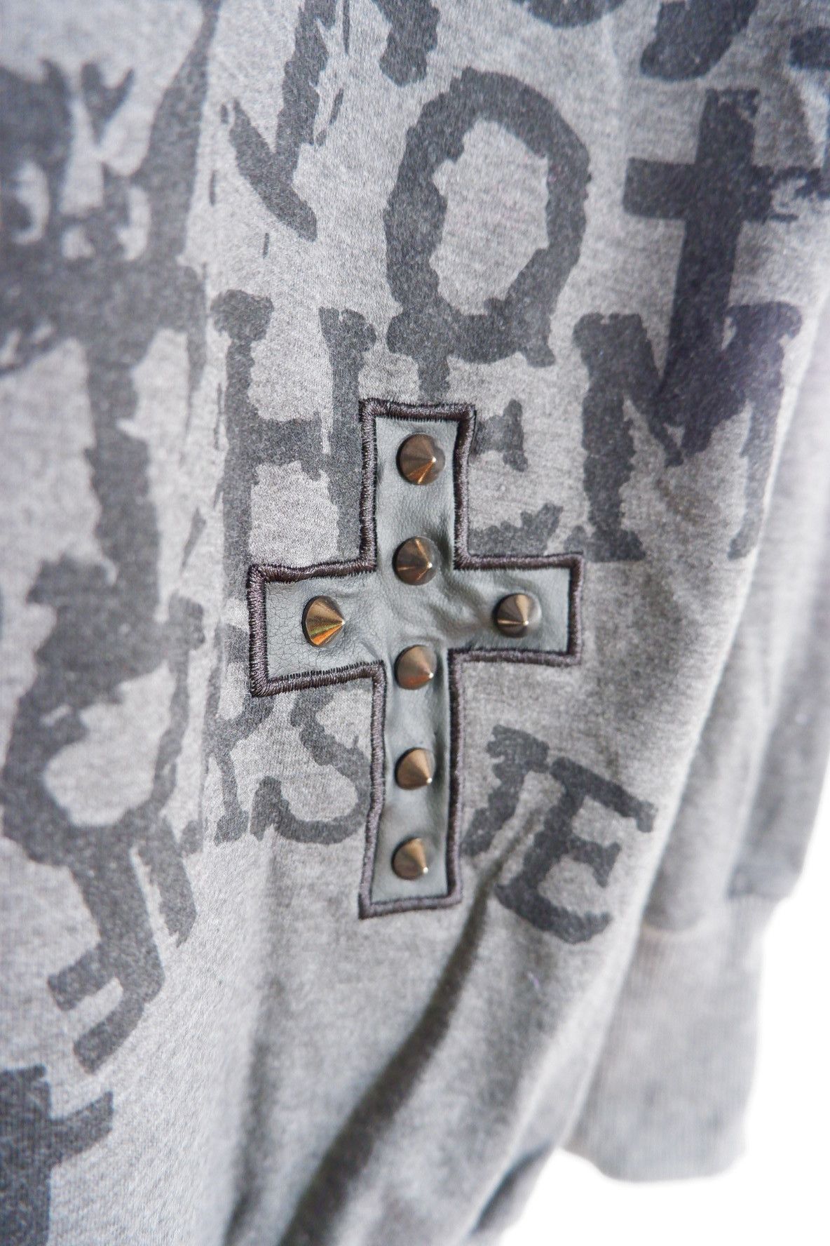 Hysteric Glamour Vintage Diable Caiserr Cross Studded Hoodie Size US L / EU 52-54 / 3 - 3 Thumbnail