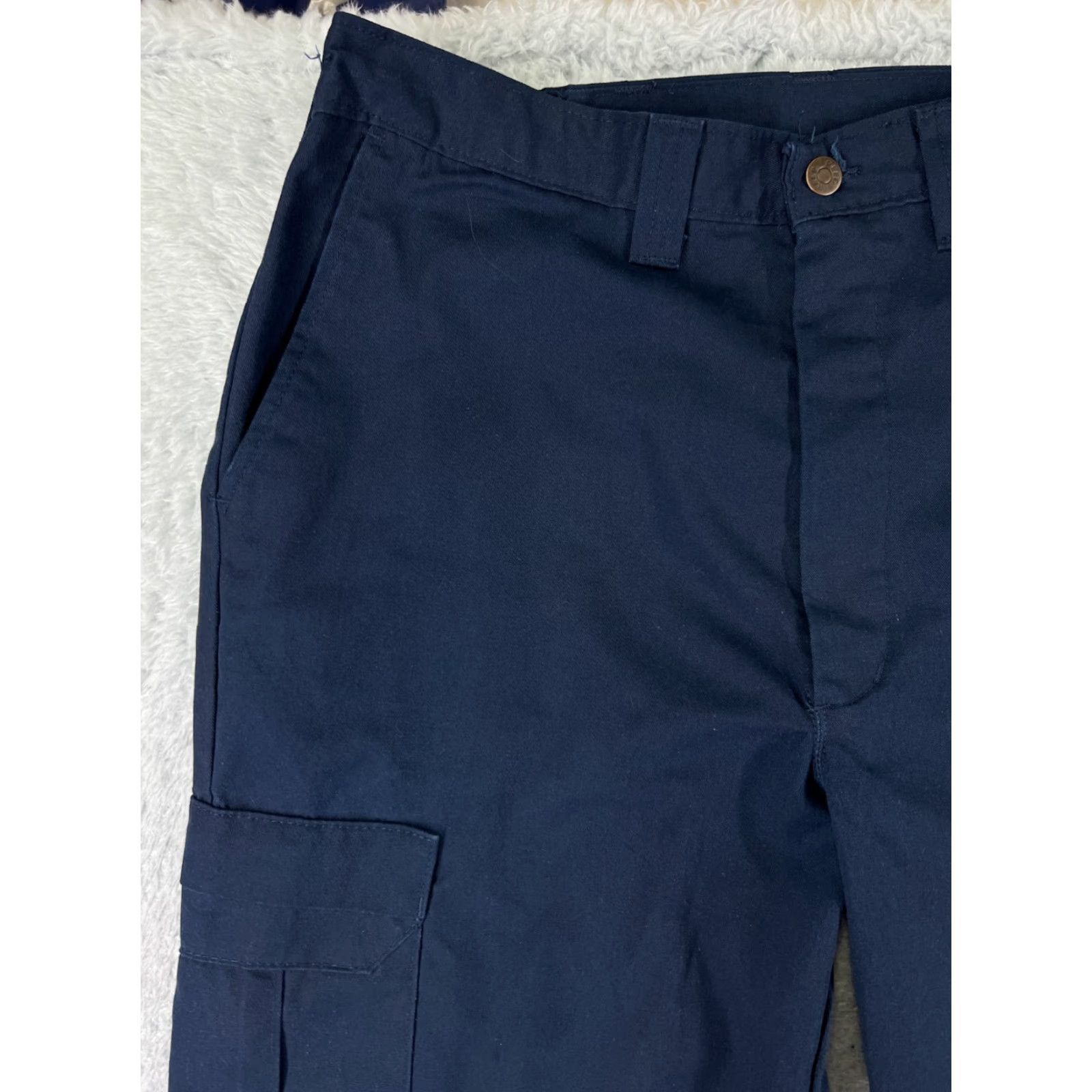 Vintage Reed Mens Blue Beige Cargo Uniform Polyester Blend Workwear Pants 36 Inseam Rise Reed Pants Mens 36 Beige Blue Cargo Workwear Trades Flex Size US 36 / EU 52 - 5 Thumbnail
