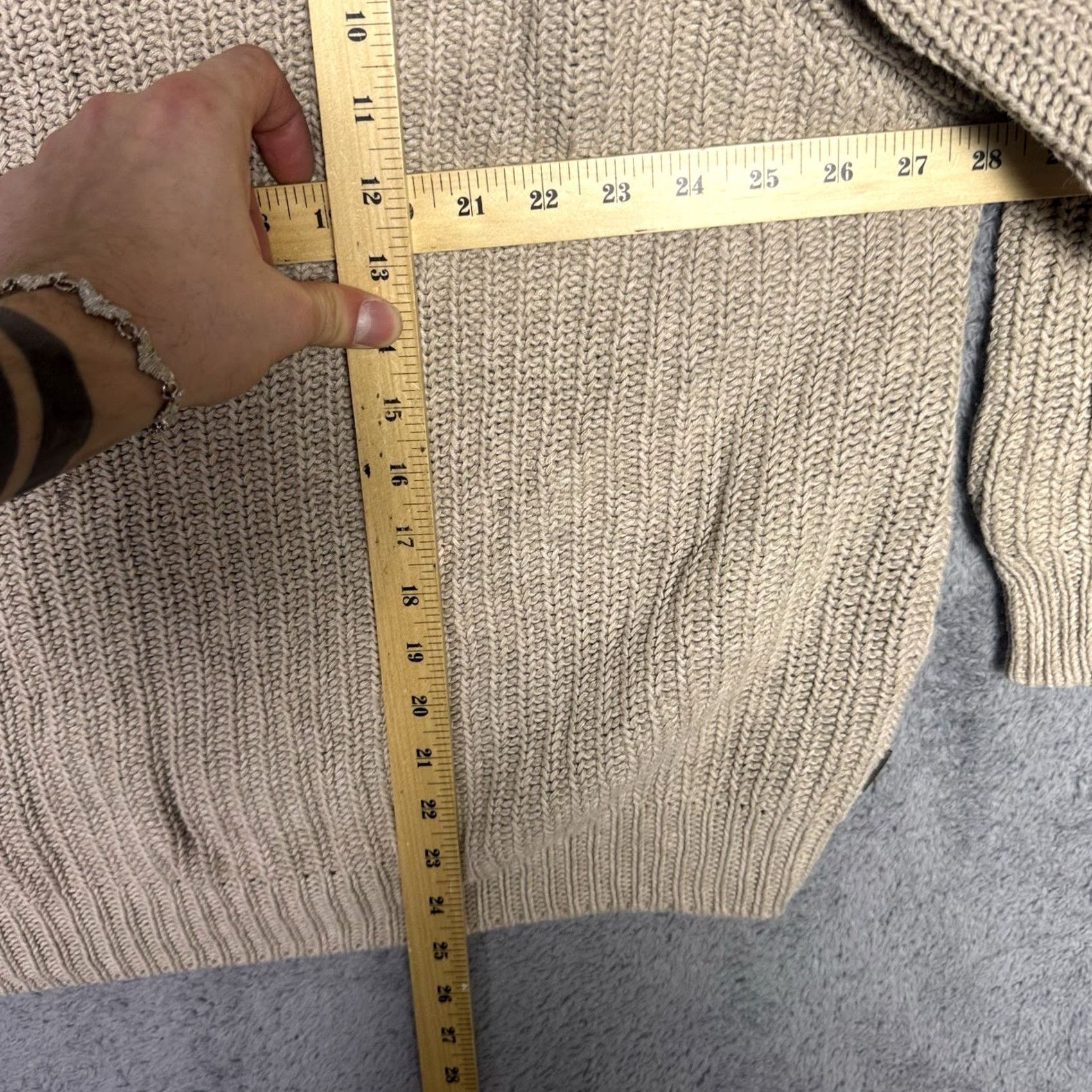 Vintage VINTAGE Woolrich Sweater Mens 2XL Chunky-Knit Beig e Birdseye Knit Ramie British Tan Woolrich Sweat er Mens 2XL XXL? Size US XXL / EU 58 / 5 - 6 Thumbnail