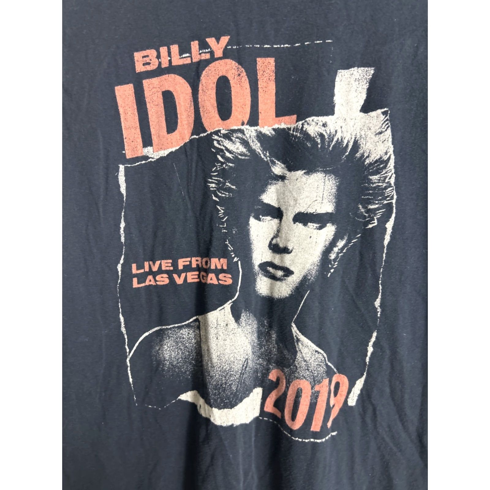 Vintage VINTAGE Bill Idol 2019 Las Vegas Show Short Sleeve T Shirt Black Women’s Large Size L / US 10 / IT 46 - 4 Thumbnail