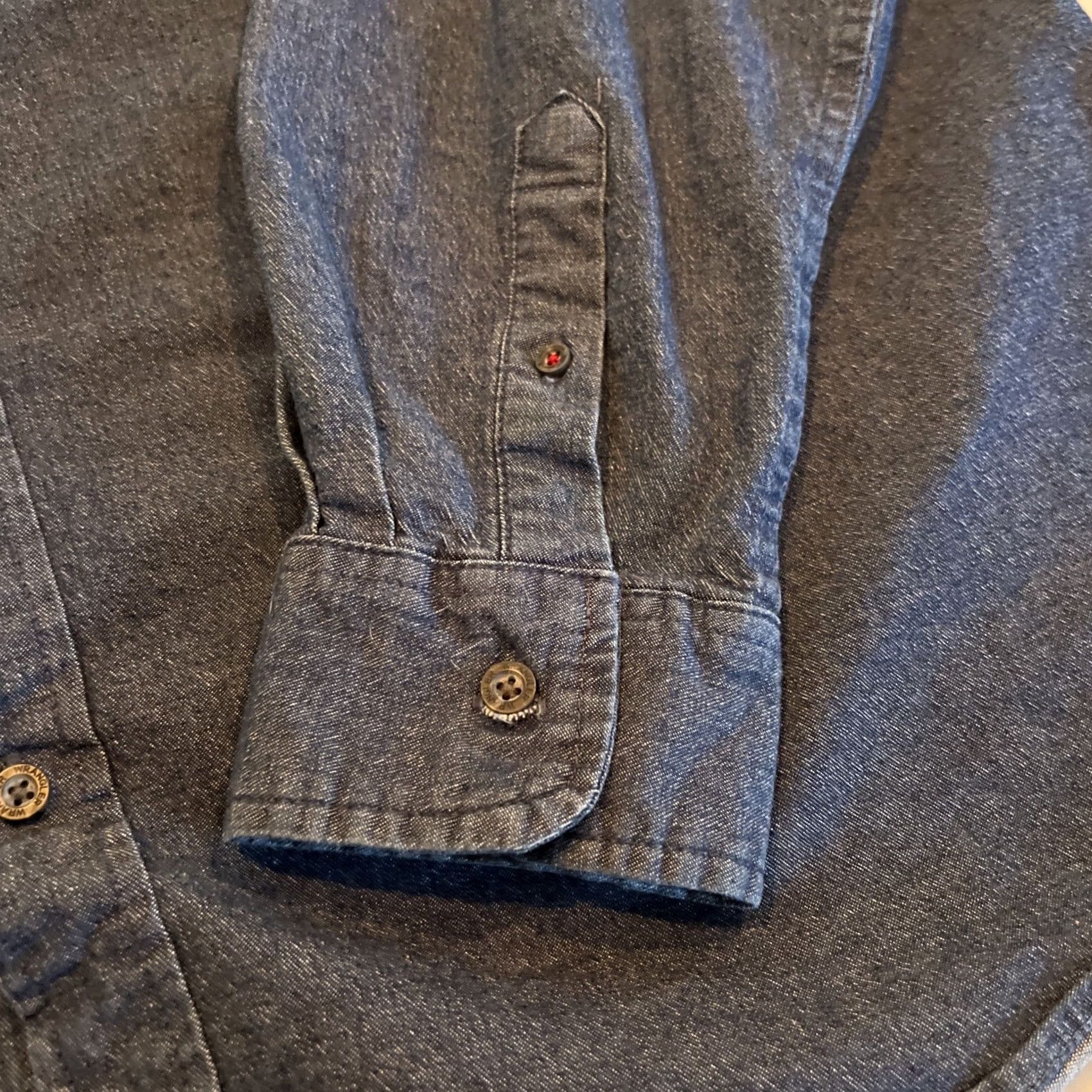 Wrangler Wrangler Shirt Mens 2XL Button-Up Denim Long Sleeve Blue Western Comfort Flex For Comfort Size US XXL / EU 58 / 5 - 6 Thumbnail