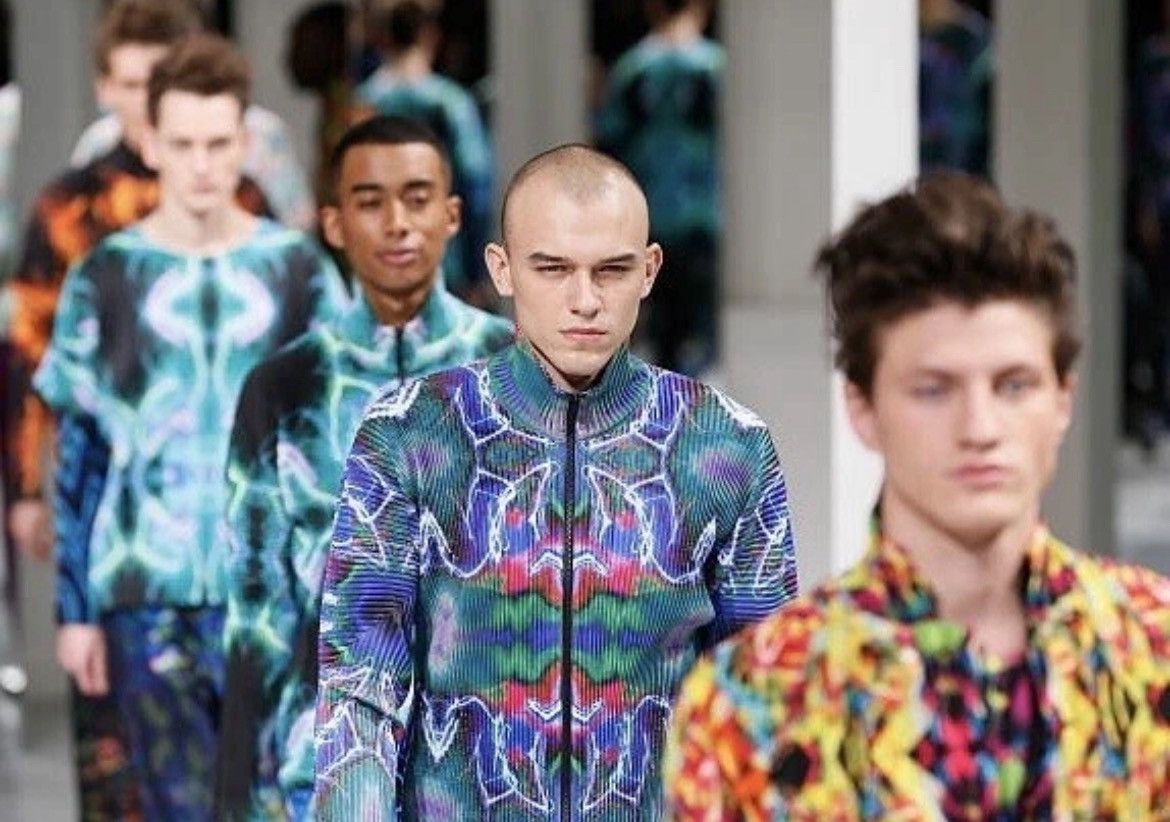 Issey Miyake Issey Miyake Men F/W 14 “Psychedelic” Pleated Track Jacket Size US S / EU 44-46 / 1 - 5 Thumbnail
