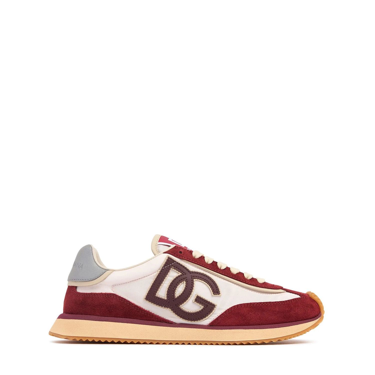 DOLCE&GABBANA DG Cushion White/Red Mixed-Material Sneakers N
