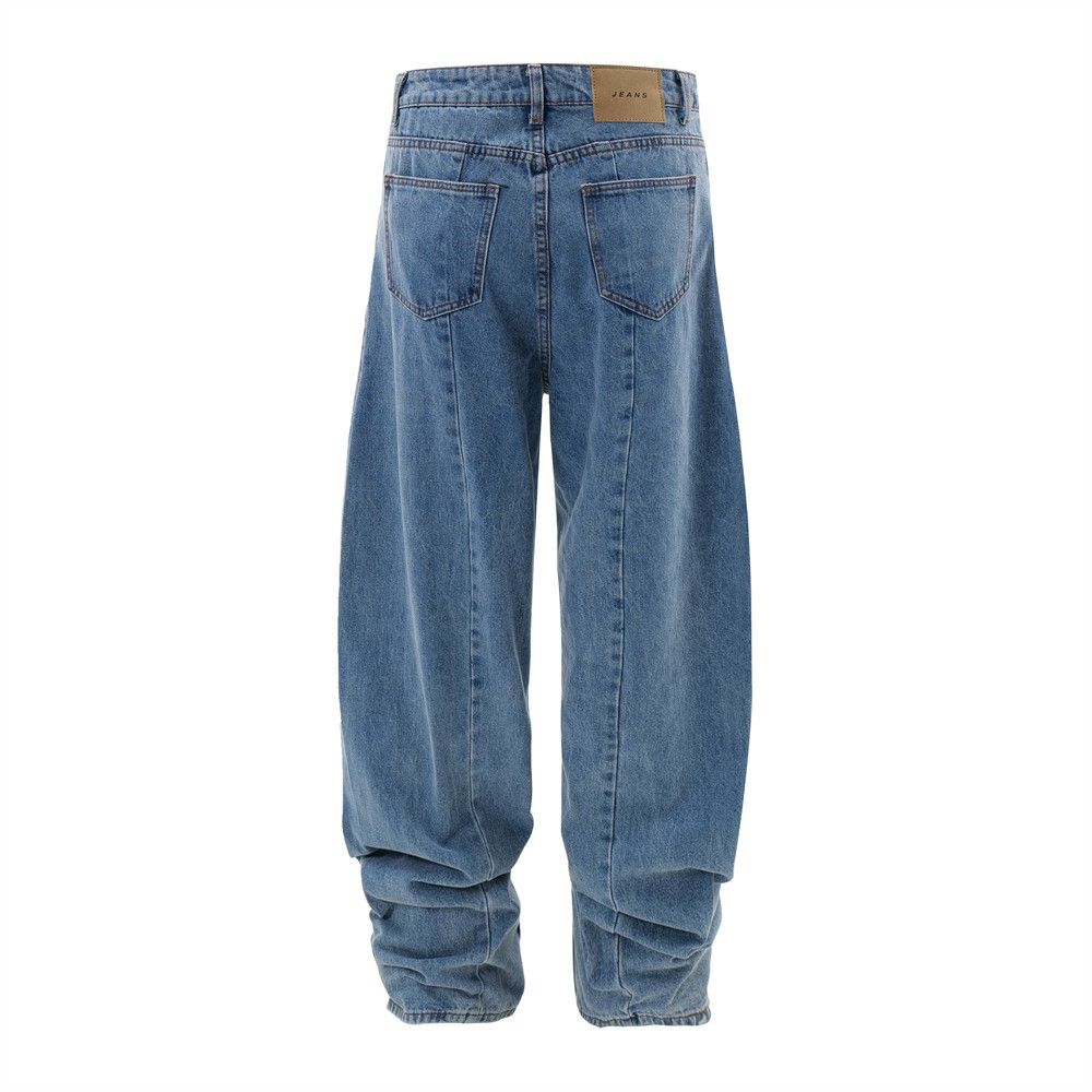 Japanese Brand × Jean American high street retro washed patchwork loose jeans Size US 34 / EU 50 - 3 Thumbnail