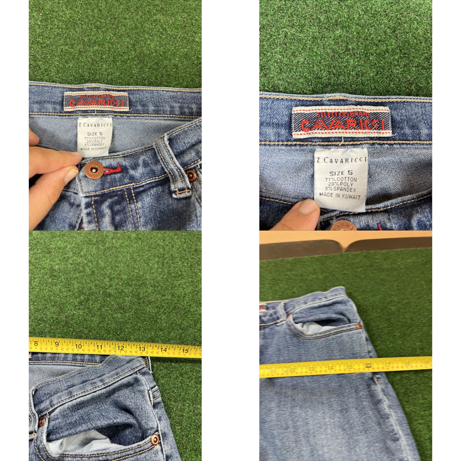 Vintage Vintage 90s Z Cavaricci Jeans Bootcut Blue Womens Size 5 Measure 26x25 Size 27" / US 4 / IT 40 - 8 Thumbnail