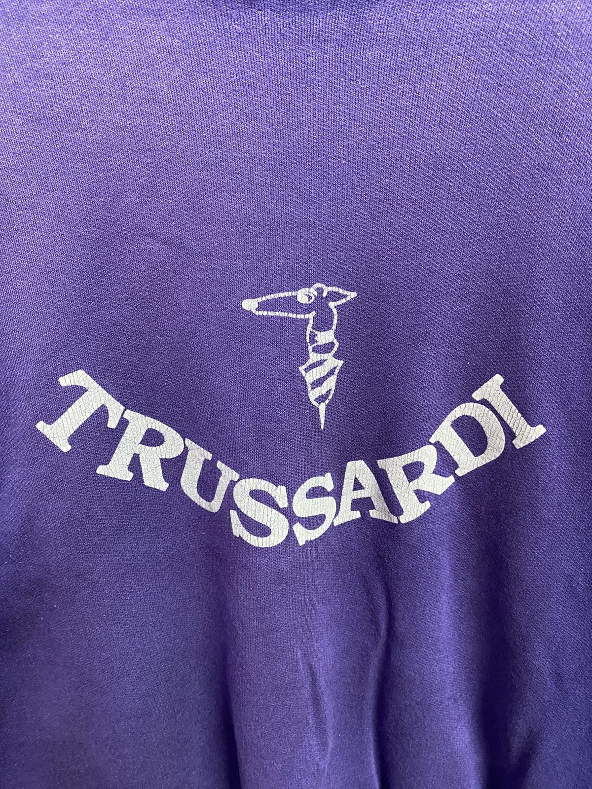 Trussardi vintage Trussardi Jeans big logo embroidery sweatshirt. Size US XL / EU 56 / 4 - 2 Thumbnail