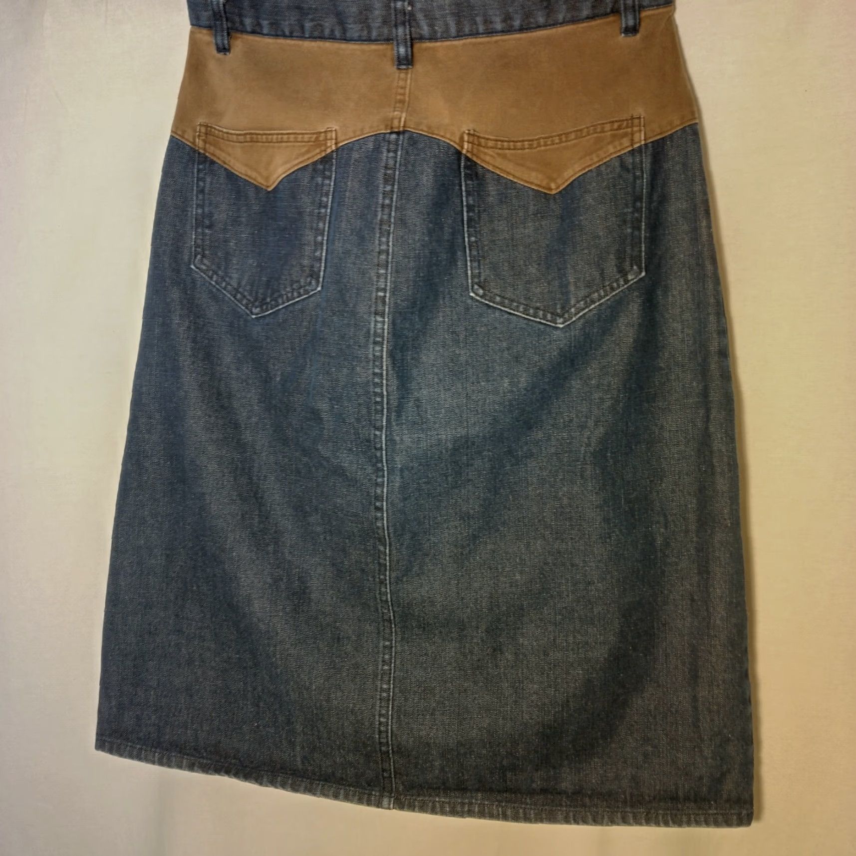 Gap VINTAGE Gap Denim Skirt Skirt Women Regular 12 Blue Midi Western Classic 32" Waist 44" Hips Size 34" / US 12 / IT 48 - 2 Thumbnail