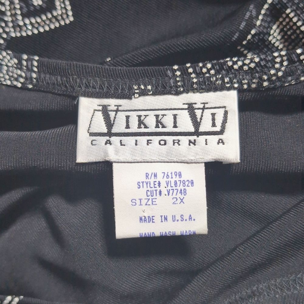 Other Vikki Vi California 2X Black Silver Metallic and White Geom Size XXL / US 16-18 / IT 52-54 - 6 Thumbnail