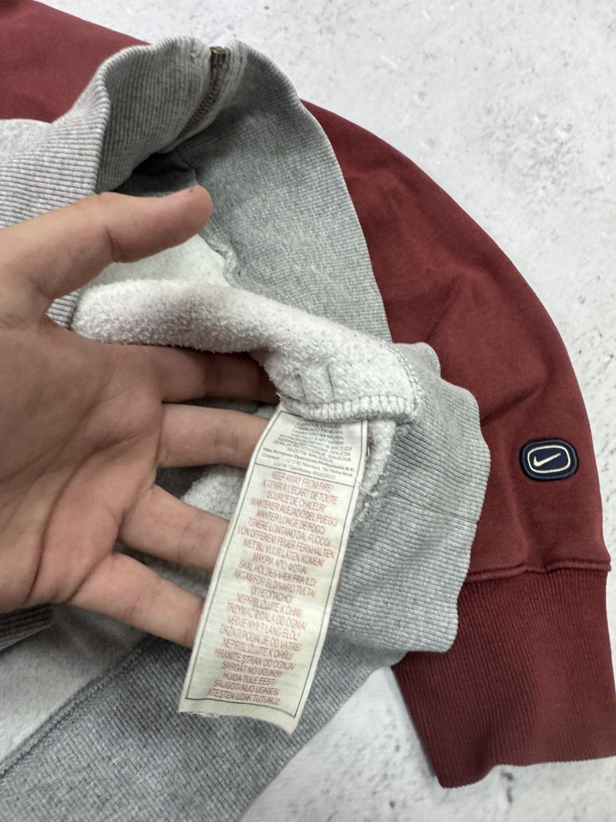 Nike × Vintage NIKE VINTAGE 00s y2k OVERSIZE BAGGY ZIP HOODIE CENTER LOGO Size US XXL / EU 58 / 5 - 10 Thumbnail