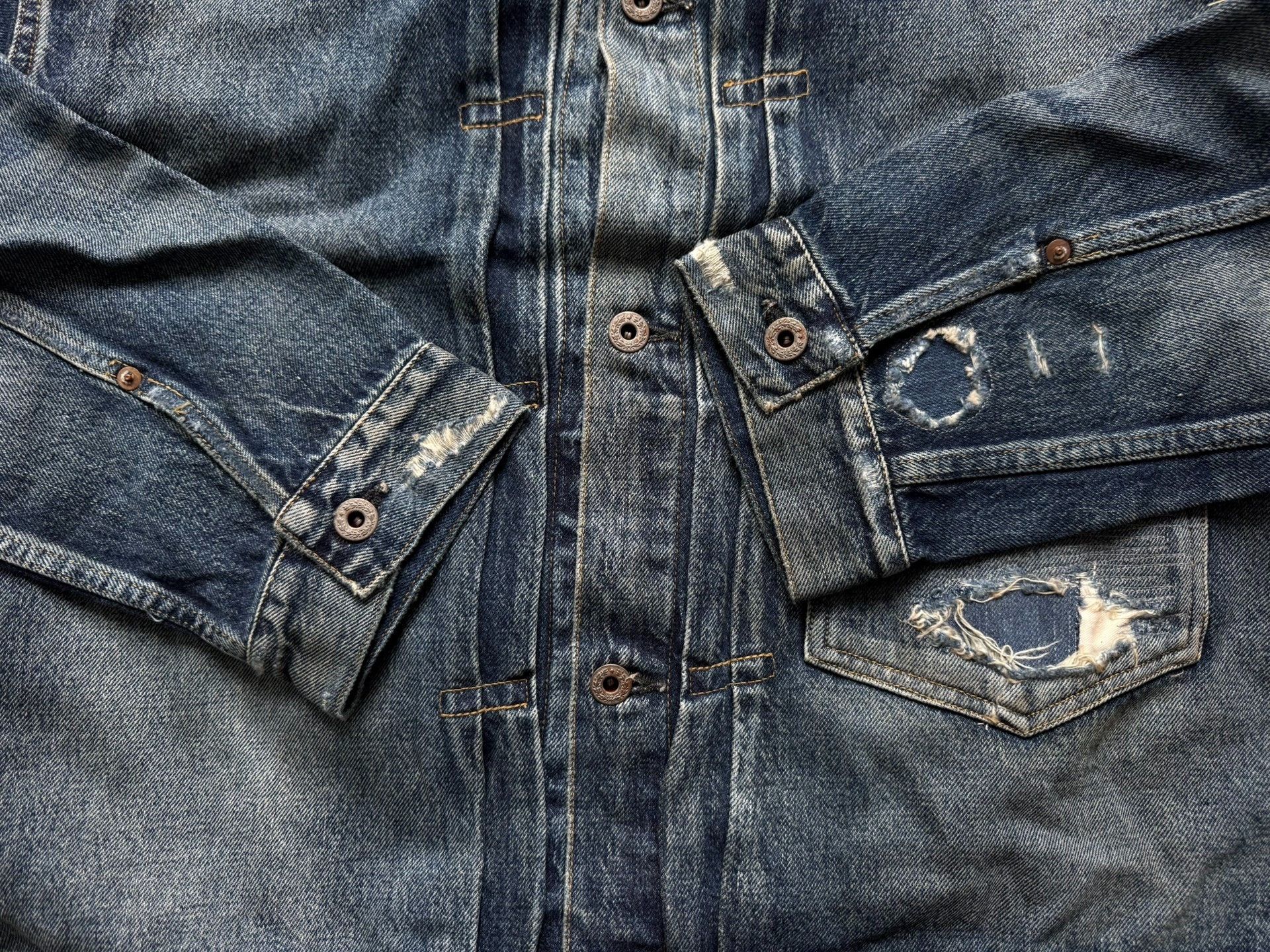 Madness MADNESS 24AW Aging Type-I Denim Jacket Size US XL / EU 56 / 4 - 7 Thumbnail