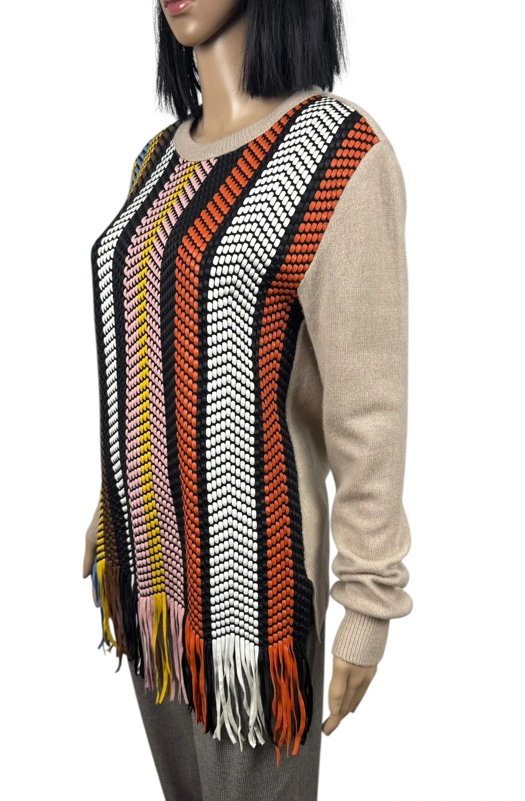 Tory Burch Tory Burch Sweater Wool Cashmere Leather Front Woven size M Size M / US 6-8 / IT 42-44 - 7 Thumbnail