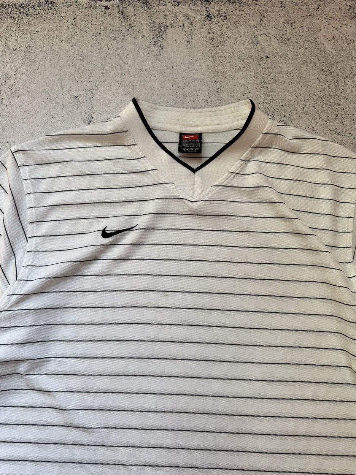 Nike × Vintage Vintage Nike Team Striped Jersey T Shirts 00s Size US L / EU 52-54 / 3 - 6 Thumbnail