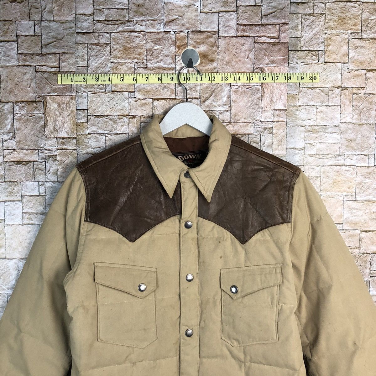 Sugar Cane DL Sugar Cane Quilt Hybrid Western Down Jacket Shirt #A284 Size US M / EU 48-50 / 2 - 2 Thumbnail
