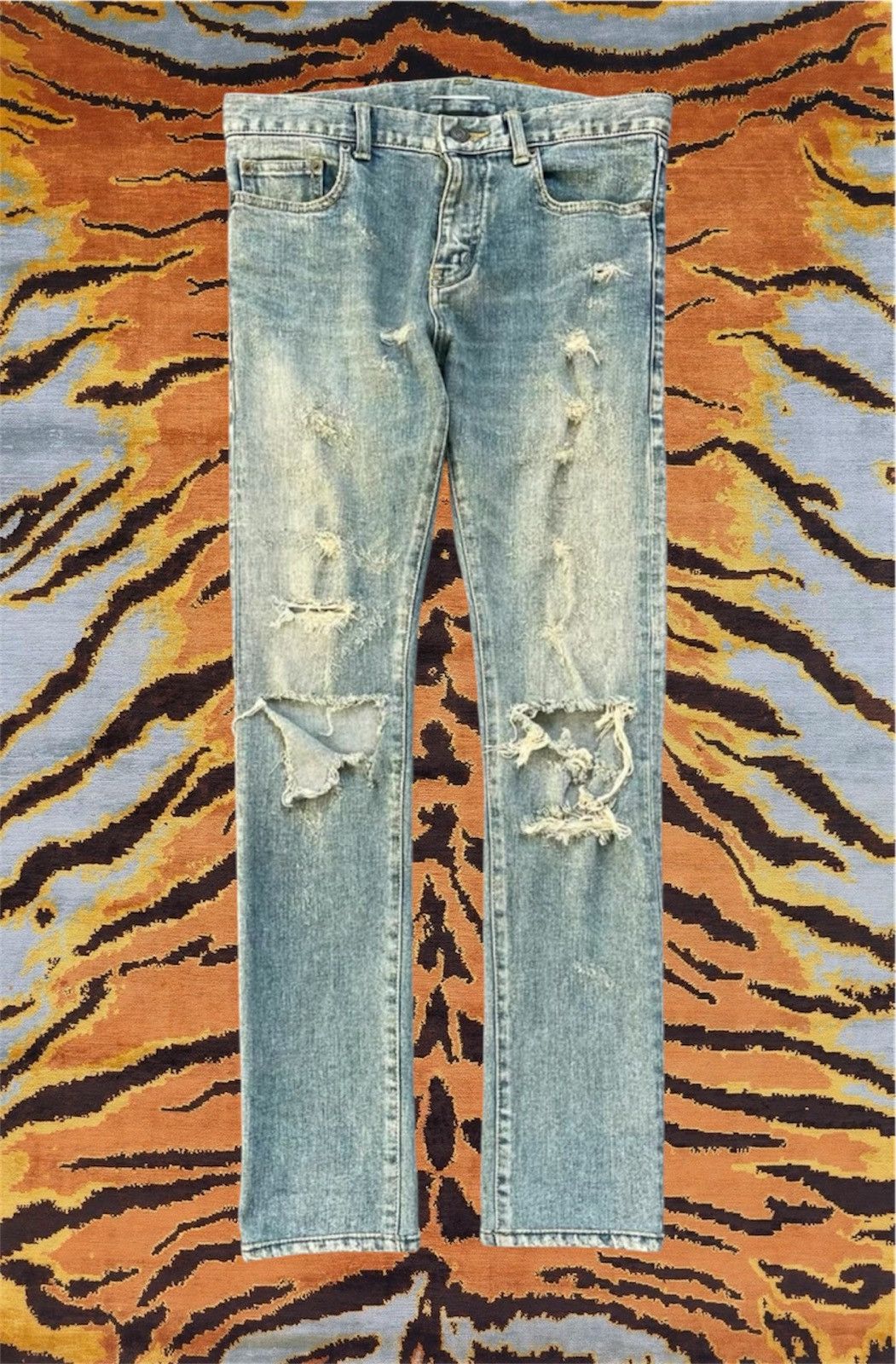 Saint Laurent Paris SAINT LAURENT PARIS FW13 CRASH DENIM Size US 29 - 1 Thumbnail