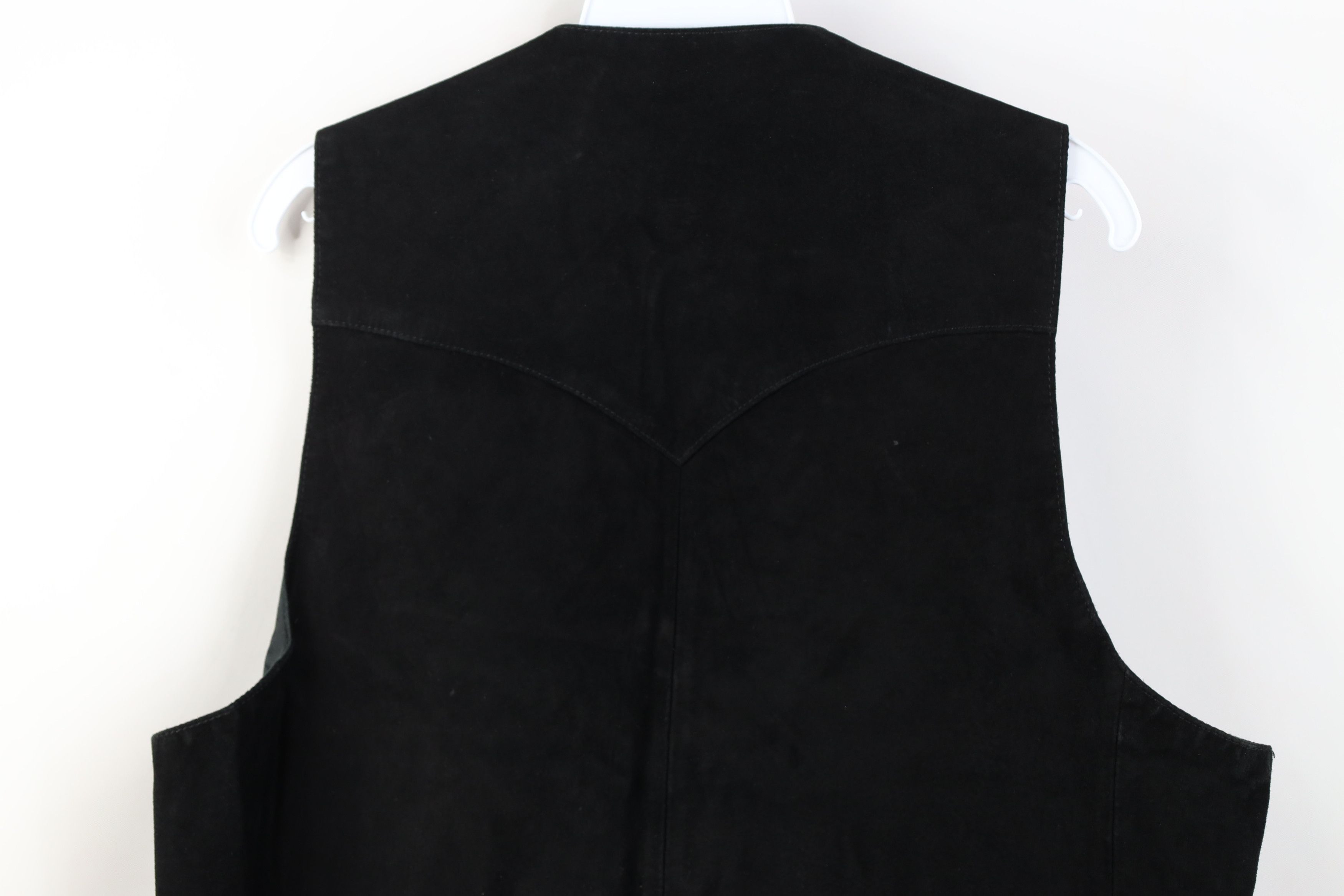 Vintage Vintage 90s Scully Suede Leather Western Vest Jacket Black Size US XXL / EU 58 / 5 - 14 Thumbnail