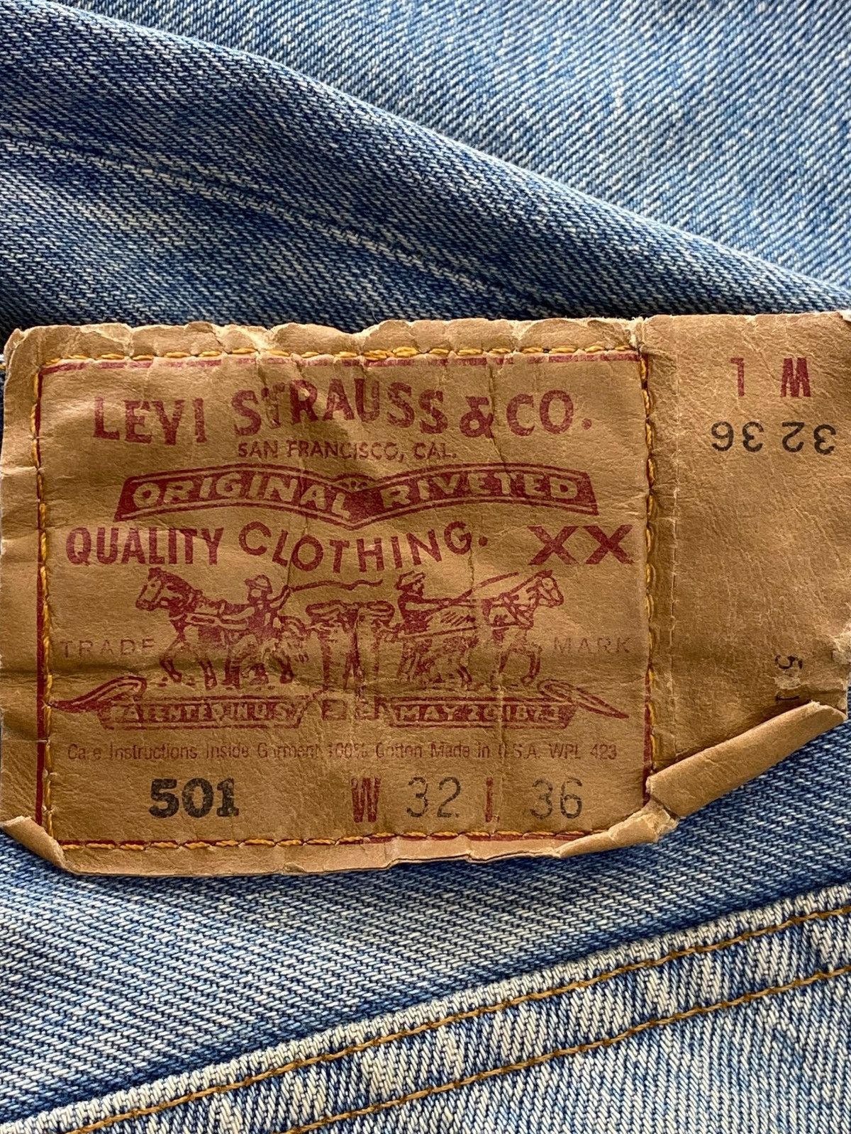 Levi's Vintage Levi’s 501 Faded Wash Style Straight Leg Jeans Size US 30 / EU 46 - 10 Thumbnail