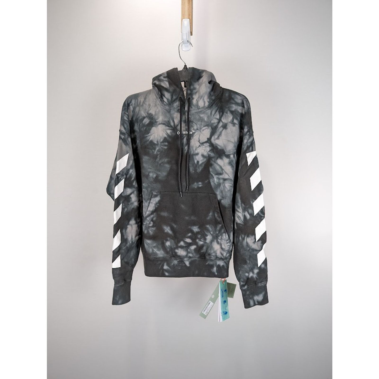 Off-White o1rshd1 Diag Arrow Tie Dye Skate Hoodie in Warm Grey Size US S / EU 44-46 / 1 - 2 Thumbnail