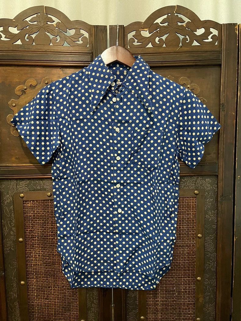 Junya Watanabe Junya Watanabe Blue Polka Dot Short Sleeve Shirt Size US M / EU 48-50 / 2 - 1 Thumbnail