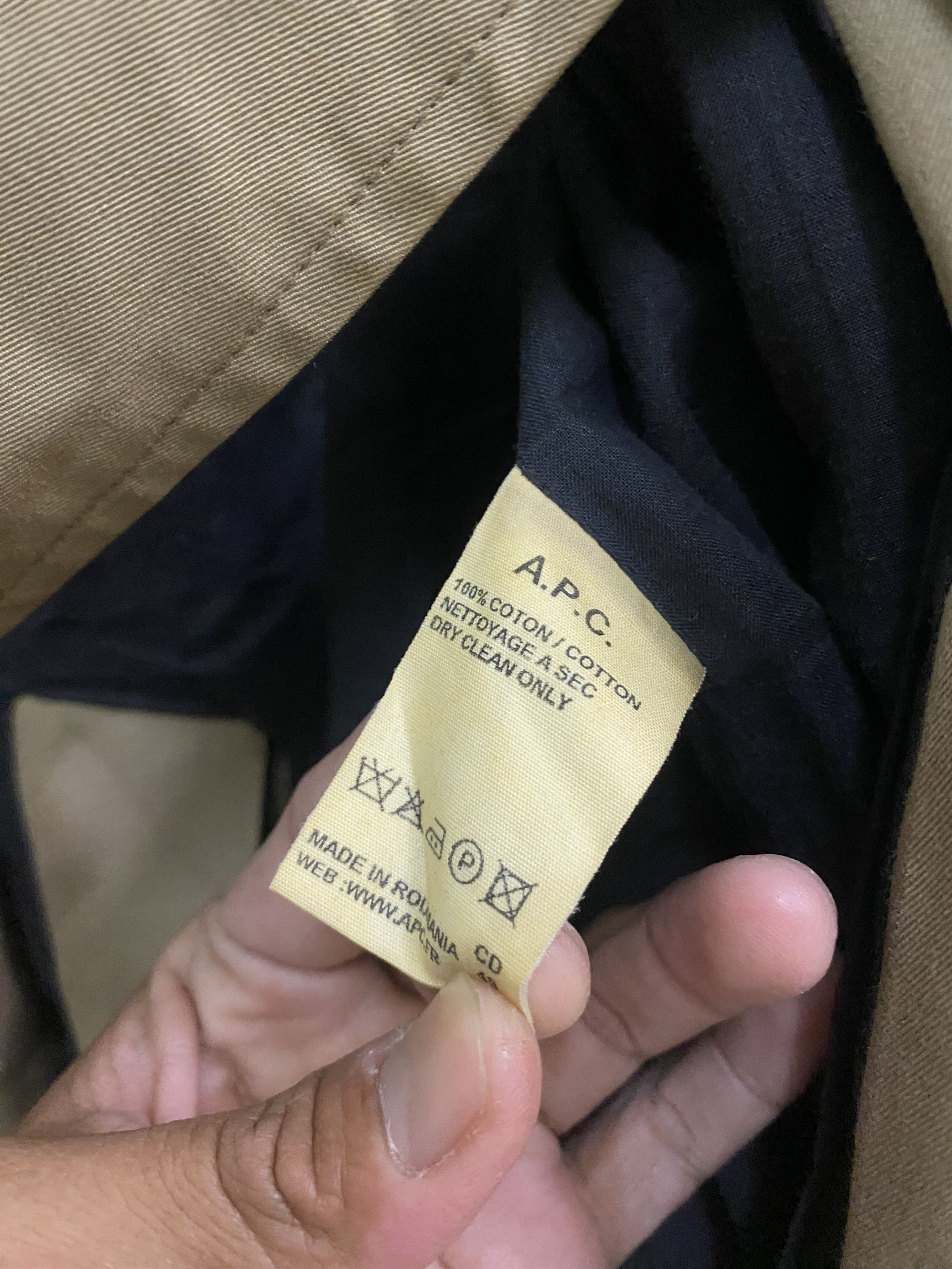 A.P.C. Faded APC Double Breasted Belted Trench Coat Size S / US 4 / IT 40 - 6 Thumbnail