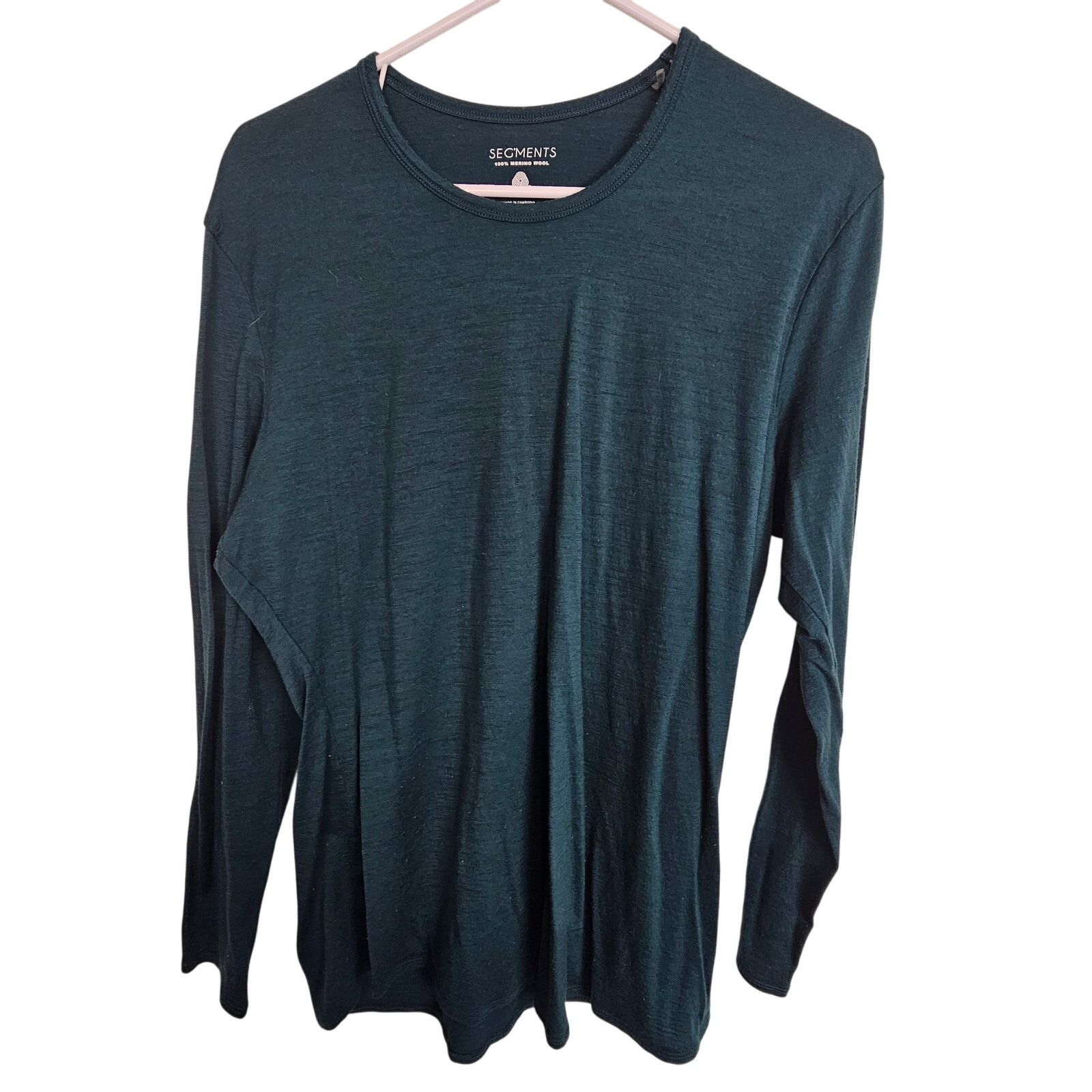 Seagale Segments Merino Wool Base Layer Long Sleeve Top Green XL Size XL / US 12-14 / IT 48-50 - 1 Thumbnail