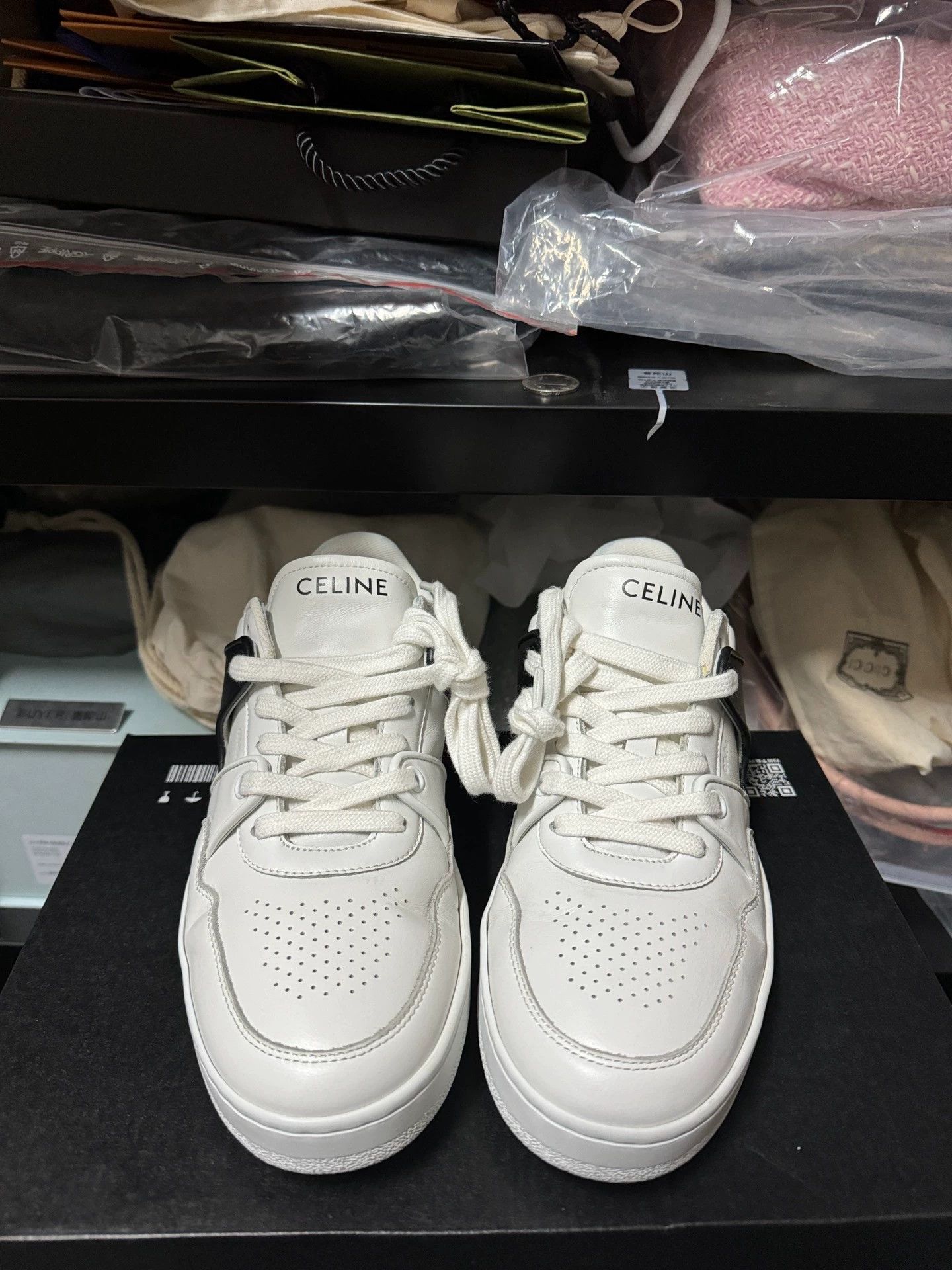 Celine Celine CT04 Leather Sneaker Panda White Black Size US 7.5 / IT 37.5 - 2 Thumbnail