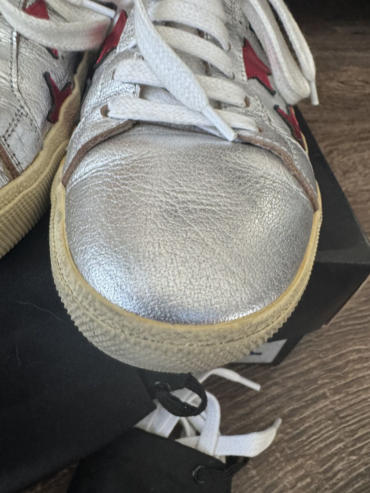 Saint Laurent Paris SLP Silver Leather SL/06 Low Size US 6 / EU 39 - 11 Thumbnail