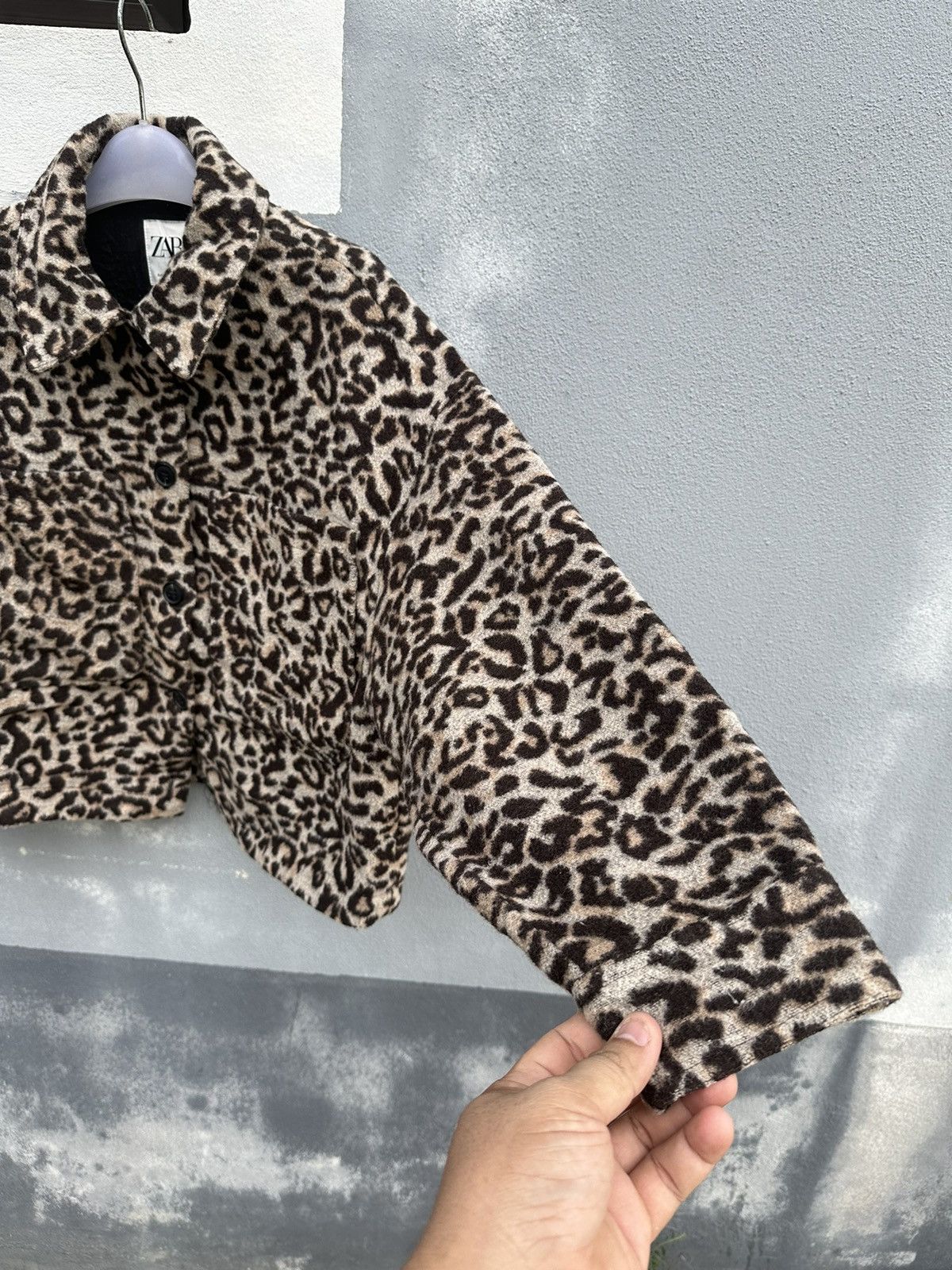 Zara Zara leopard cropped button jacket Size S / US 4 / IT 40 - 4 Thumbnail