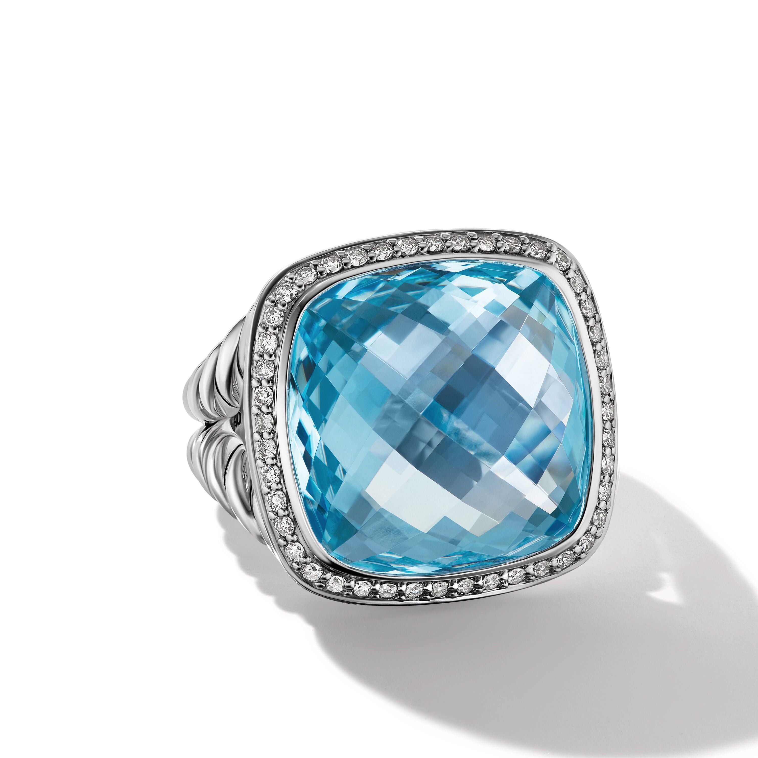 David Yurman o1w1db10525 R12274D Ring in Silver with Topaz and Diamond Size ONE SIZE - 1 Thumbnail