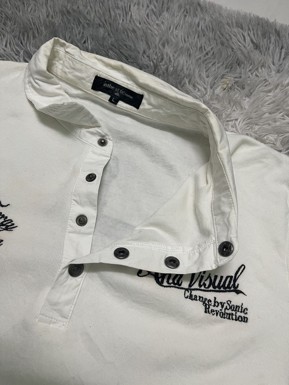 In The Attic 2000s IN THE ATTIC HOMME HALF BUTTON BONES TEES Size US S / EU 44-46 / 1 - 11 Thumbnail