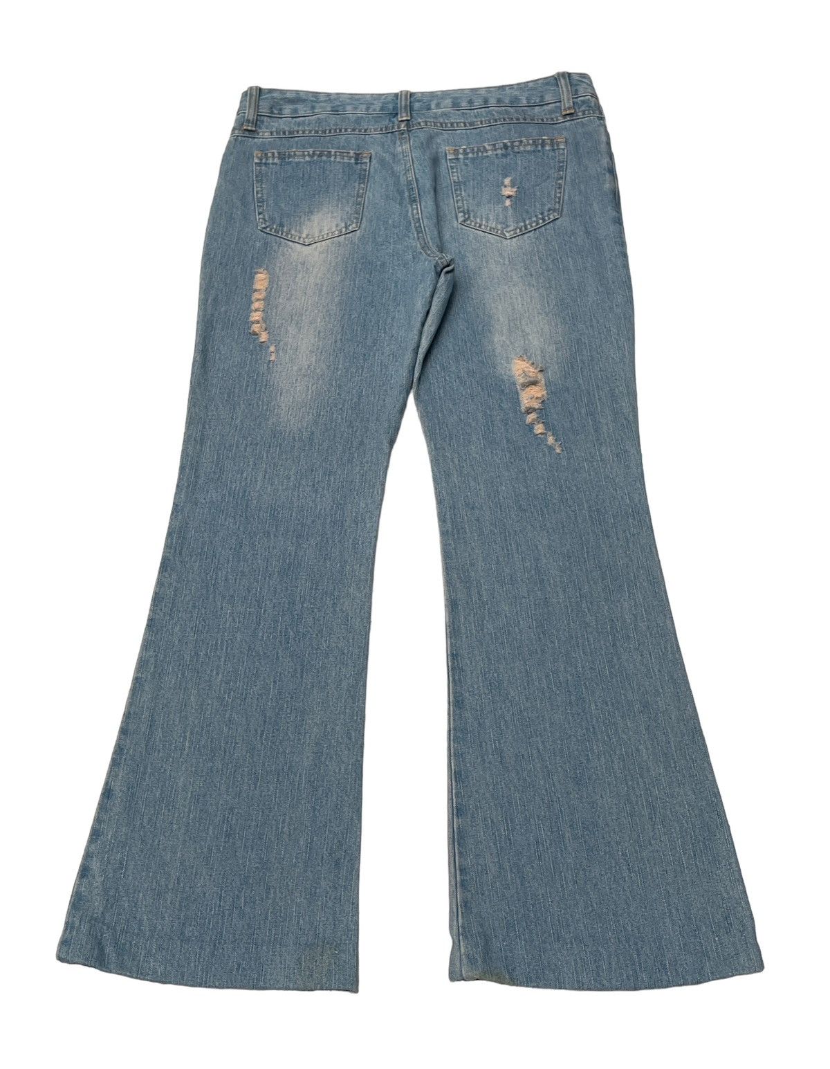 Japanese Brand × Vintage Vintage Japanese Brand Jouer Aux Echecs Flared Jeans 1990s Size US 30 / EU 46 - 2 Thumbnail
