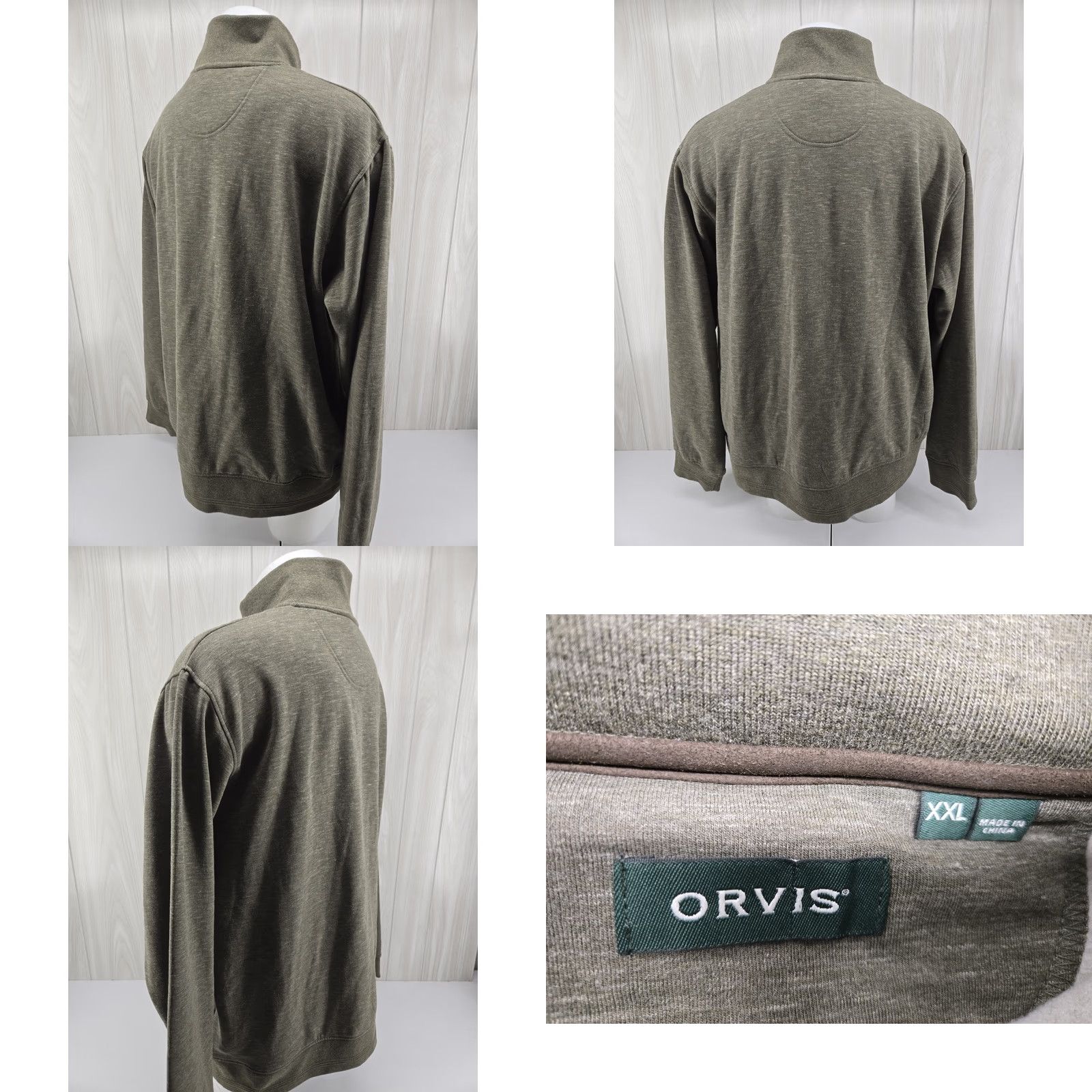 Orvis Orvis Men 2XL Fleece Sweater 1/4 Zip Pullover Green Casual Outdoor Shirt Size US XXL / EU 58 / 5 - 8 Thumbnail