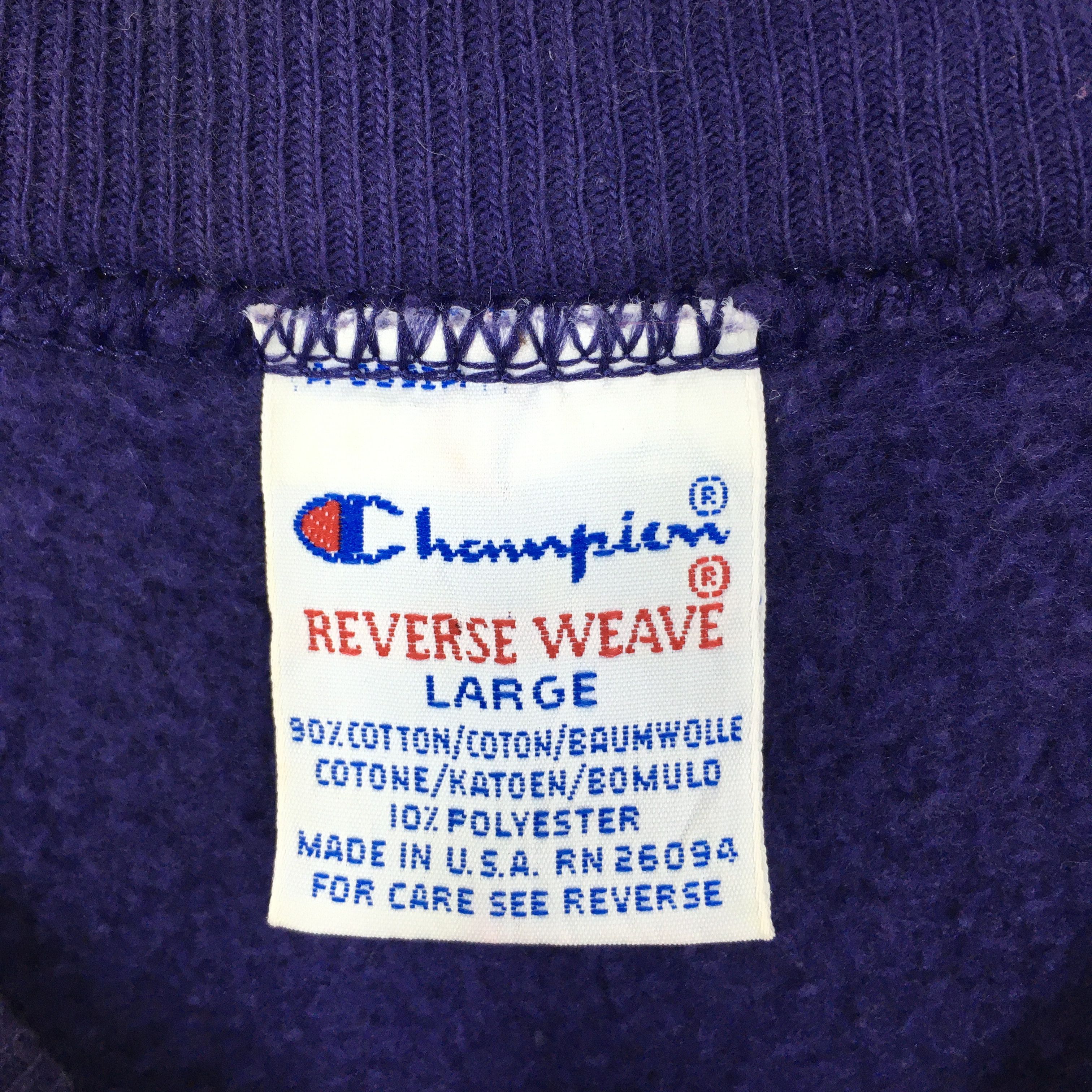 Champion × Vintage Vintage 1990s Champion Reverse Weave Sweatshirts Large Size US L / EU 52-54 / 3 - 7 Thumbnail