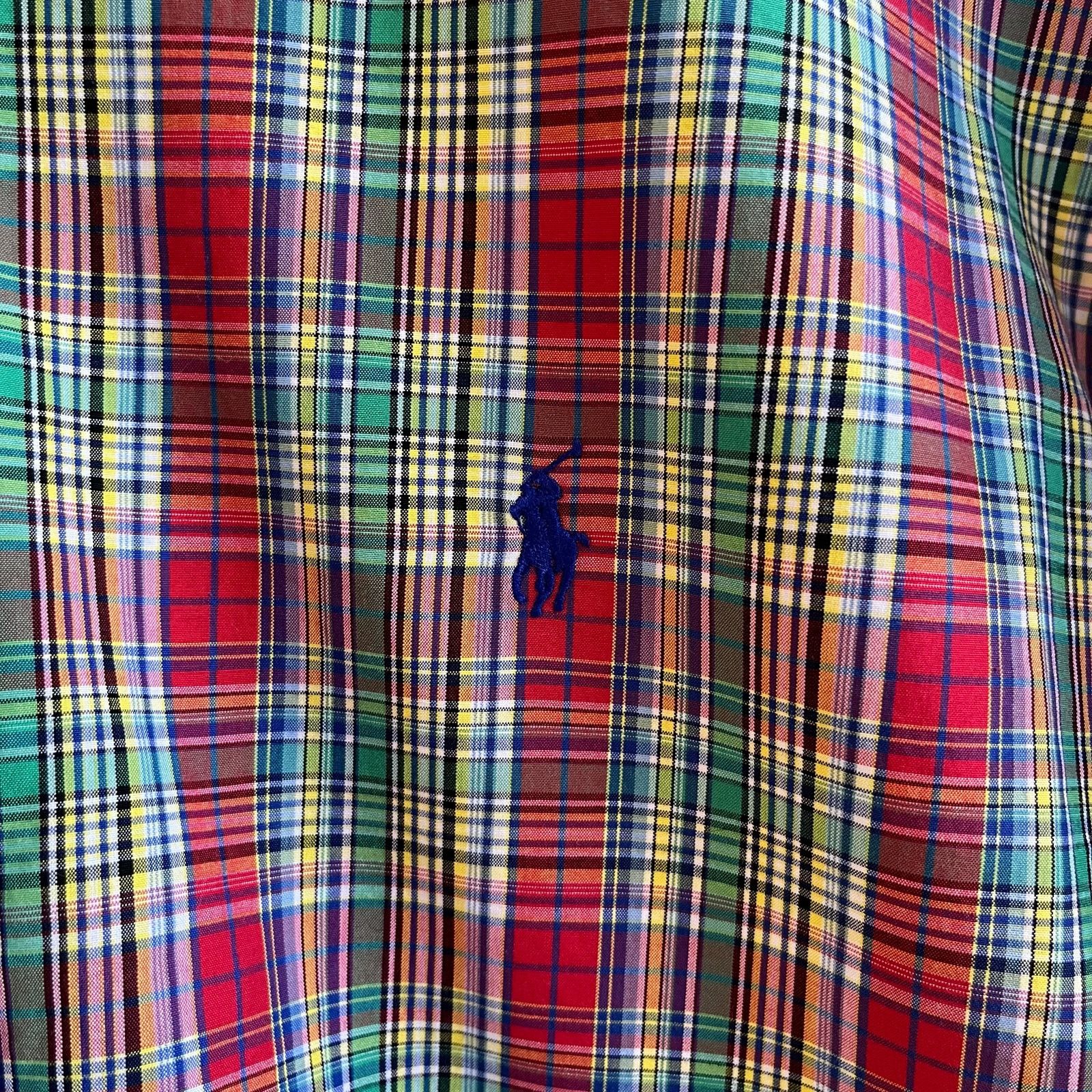 Ralph Lauren Ralph Lauren Red And Green Plaid Button Down Shirt Size 16/L Size US L / EU 52-54 / 3 - 5 Thumbnail