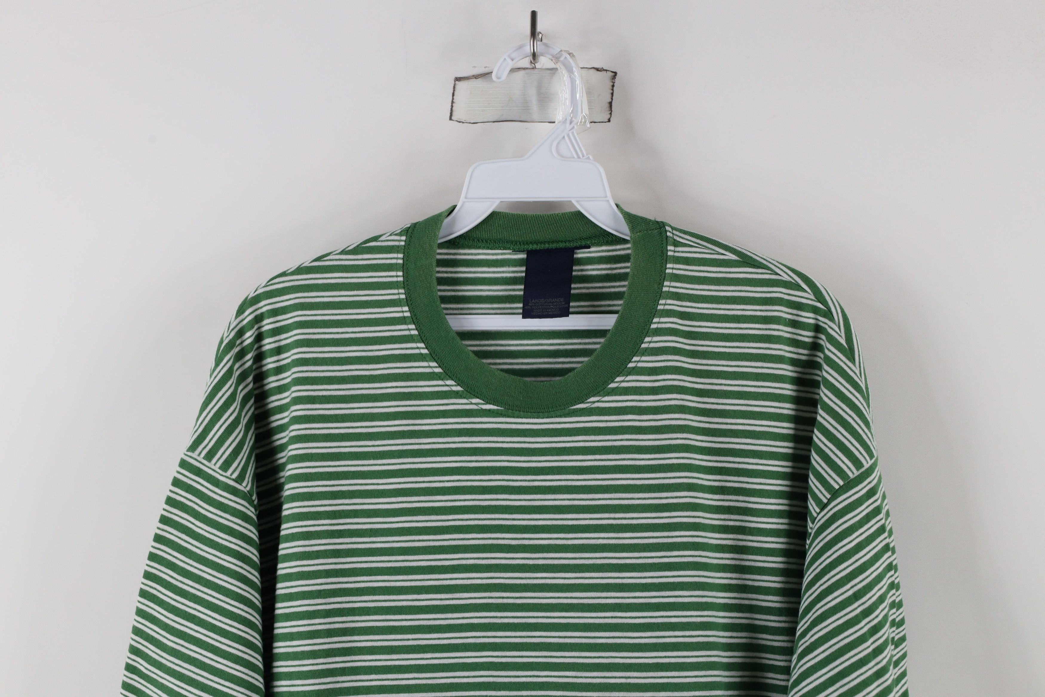 Vintage Vintage 90s Streetwear Striped Short Sleeve T-Shirt Green Size US L / EU 52-54 / 3 - 2 Thumbnail