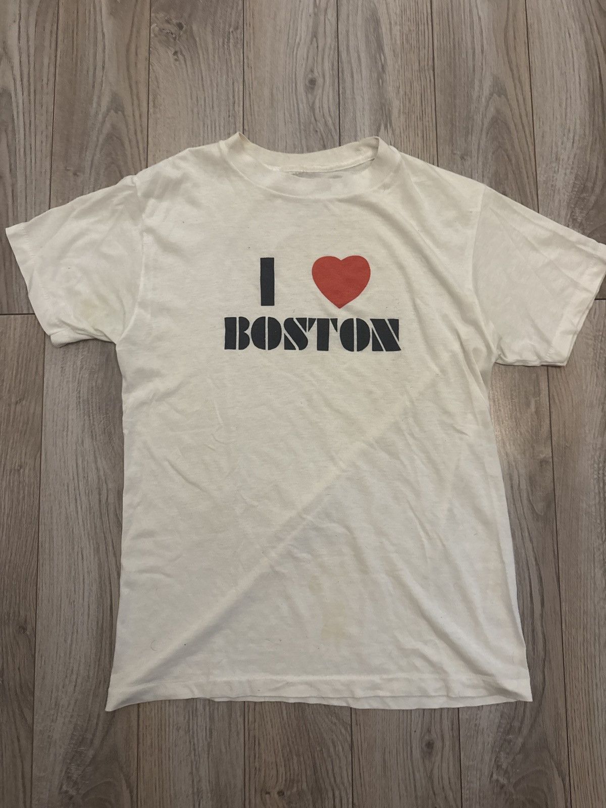 Vintage Vintage White ‘I Heart Boston’ Tee Size US S / EU 44-46 / 1 - 1 Thumbnail
