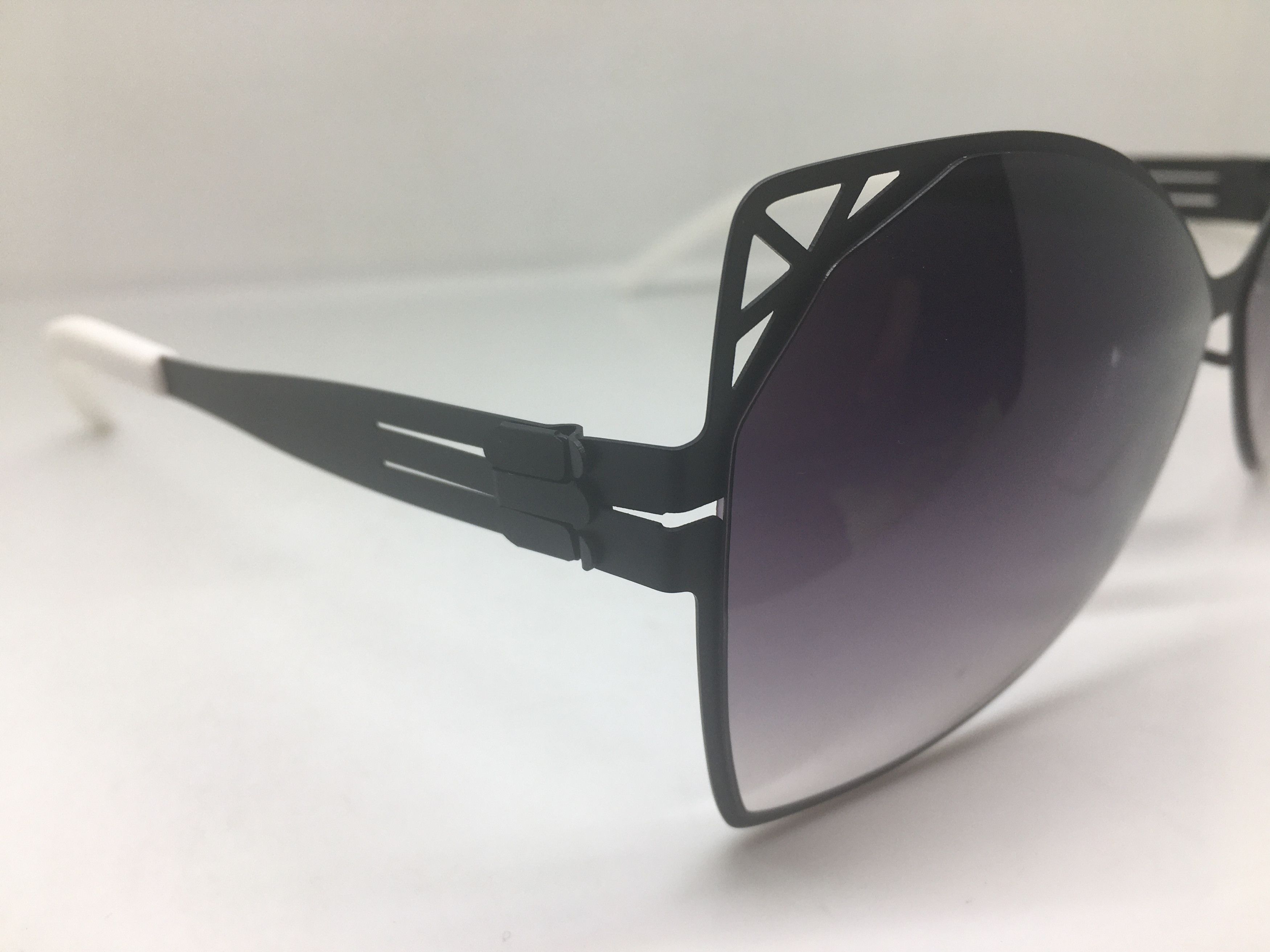 Other Matte Black Alloy Asymmetric Cat Eye Sunglasses Frame Size ONE SIZE - 3 Thumbnail
