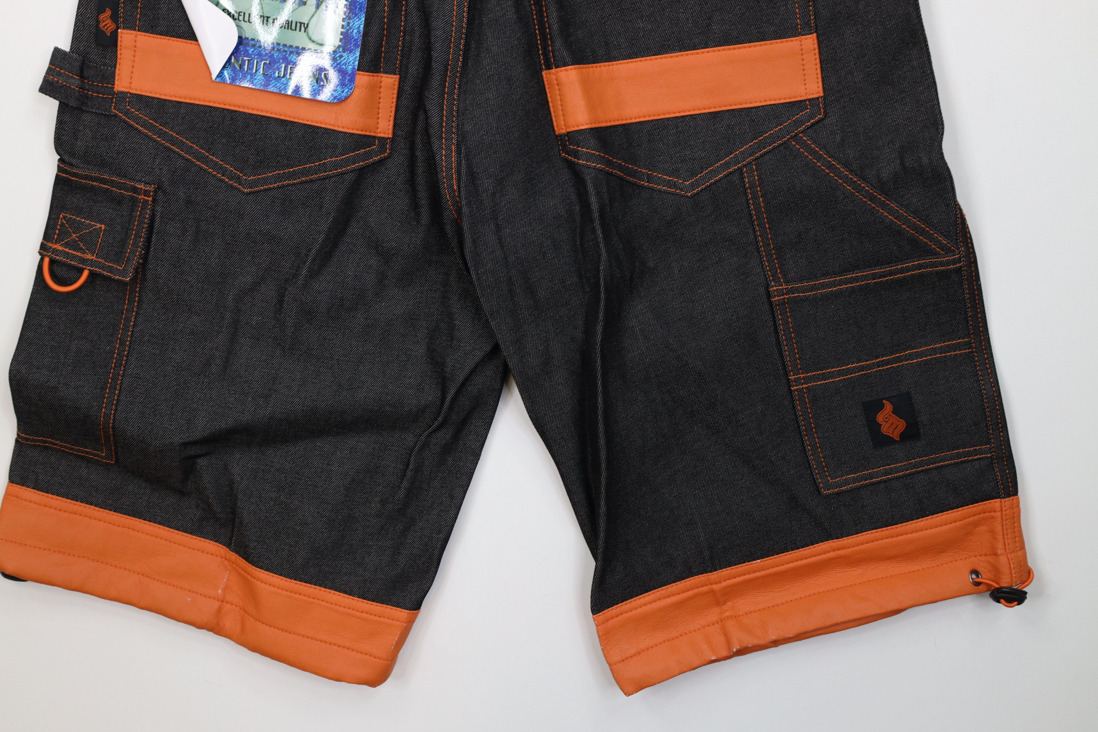 Vintage Deadstock Vintage 90s Streetwear Denim Cargo Shorts Black Size US 32 / EU 48 - 12 Thumbnail
