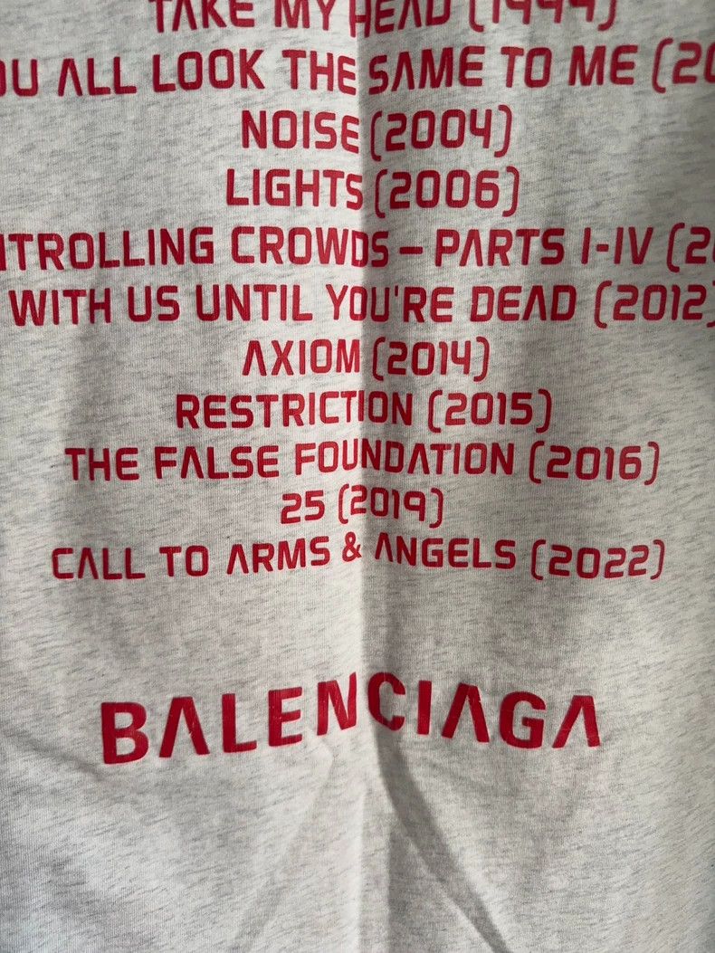 Balenciaga Balenciaga Loose letter printed round neck pullover long s Size US XS / EU 42 / 0 - 9 Thumbnail